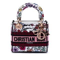 Dior Mini Embroidered Canvas Florilegio Lady D Lite