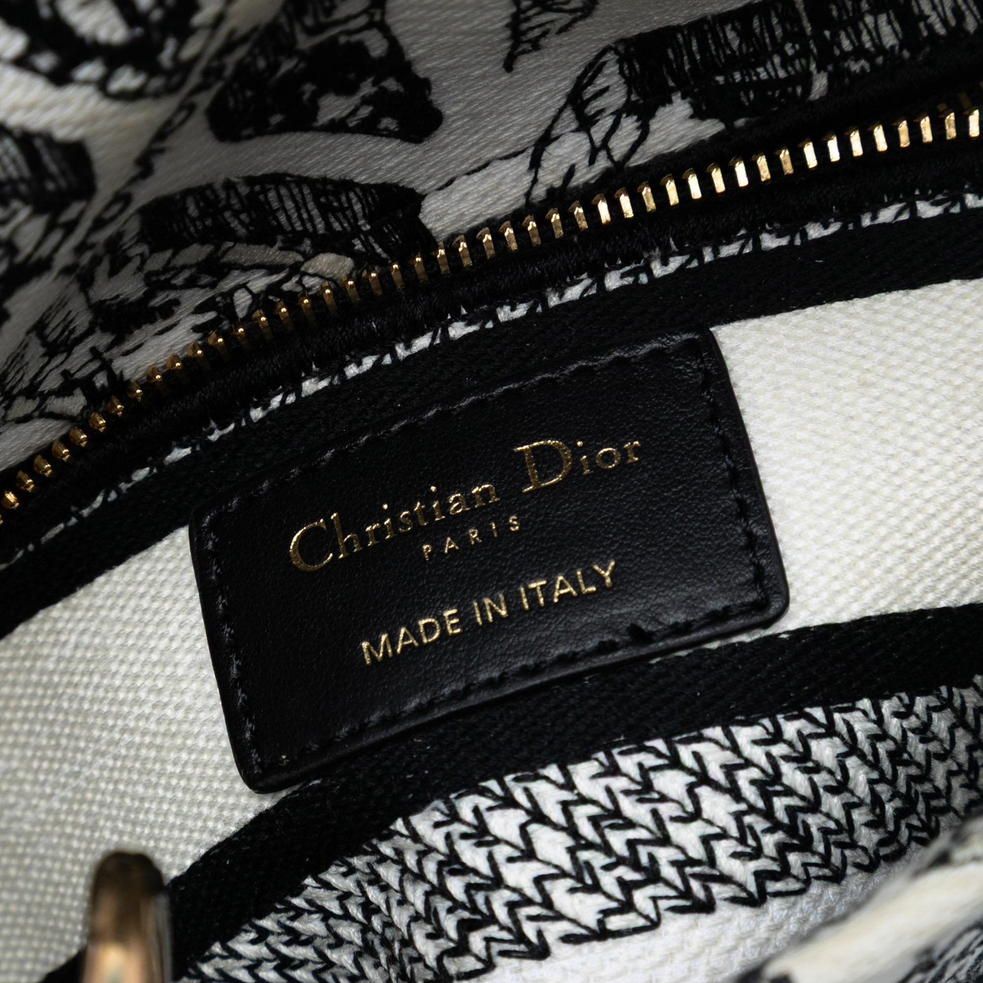 Dior Mini Embroidered Canvas Plan de Paris Lady D Lite