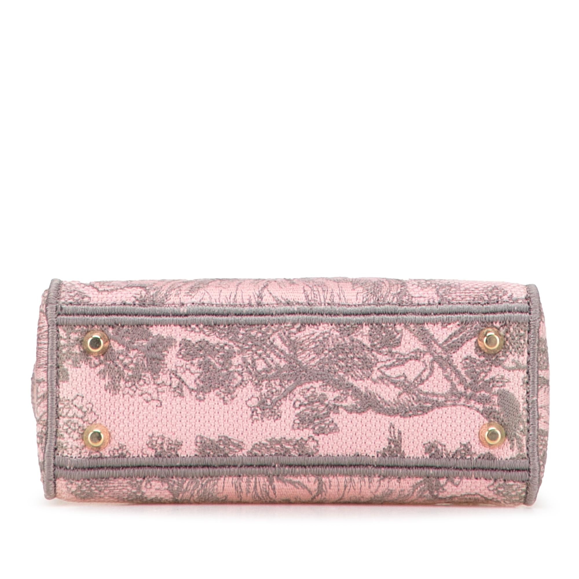 Dior Mini Embroidered Canvas Toile De Jouy Lady D Lite