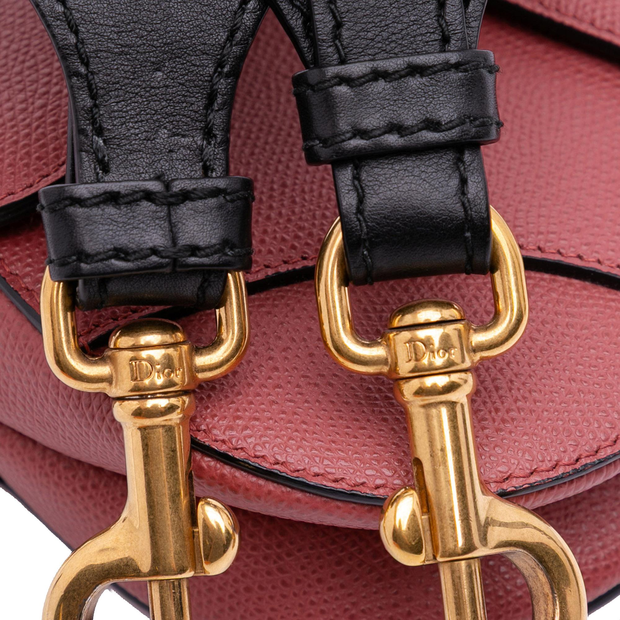 Dior Mini Grained Calfskin Saddle Bag