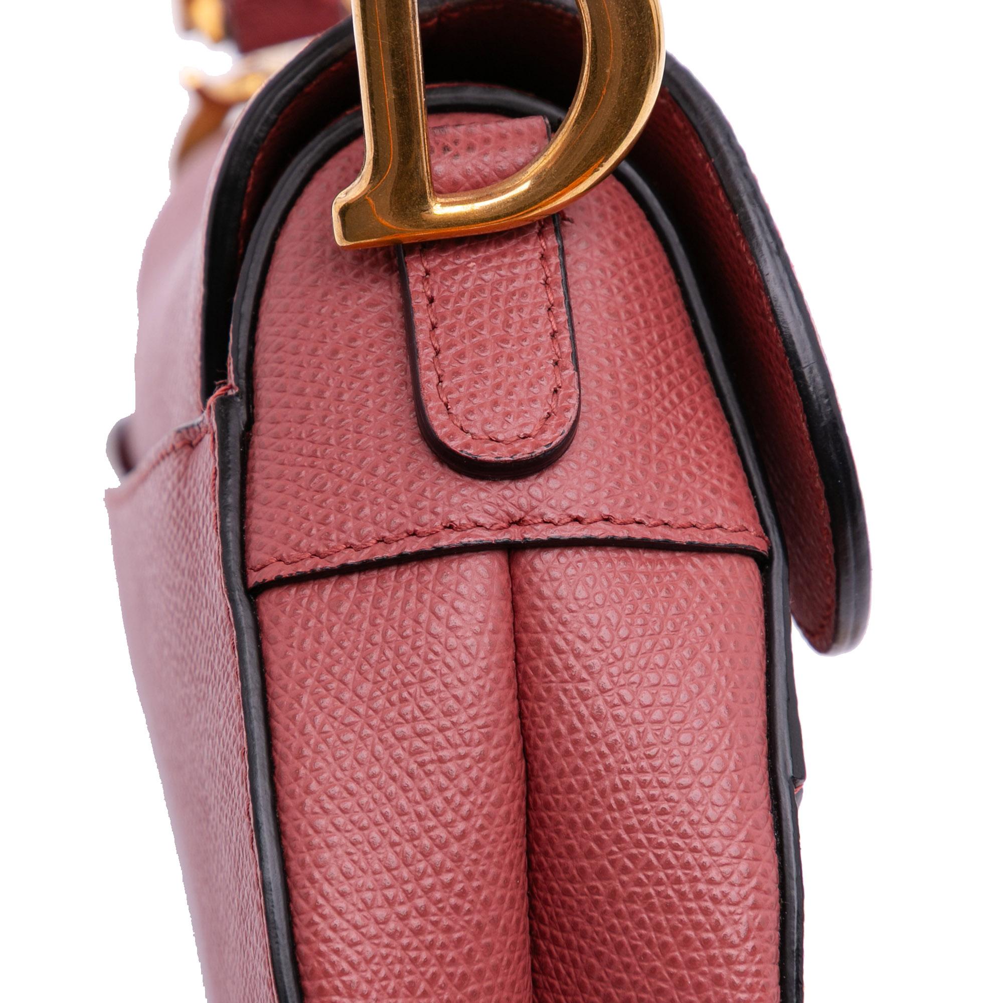 Dior Mini Grained Calfskin Saddle Bag