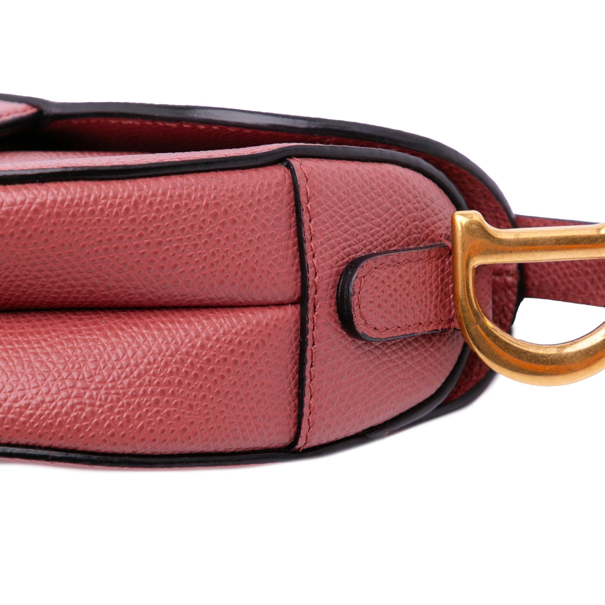 Dior Mini Grained Calfskin Saddle Bag