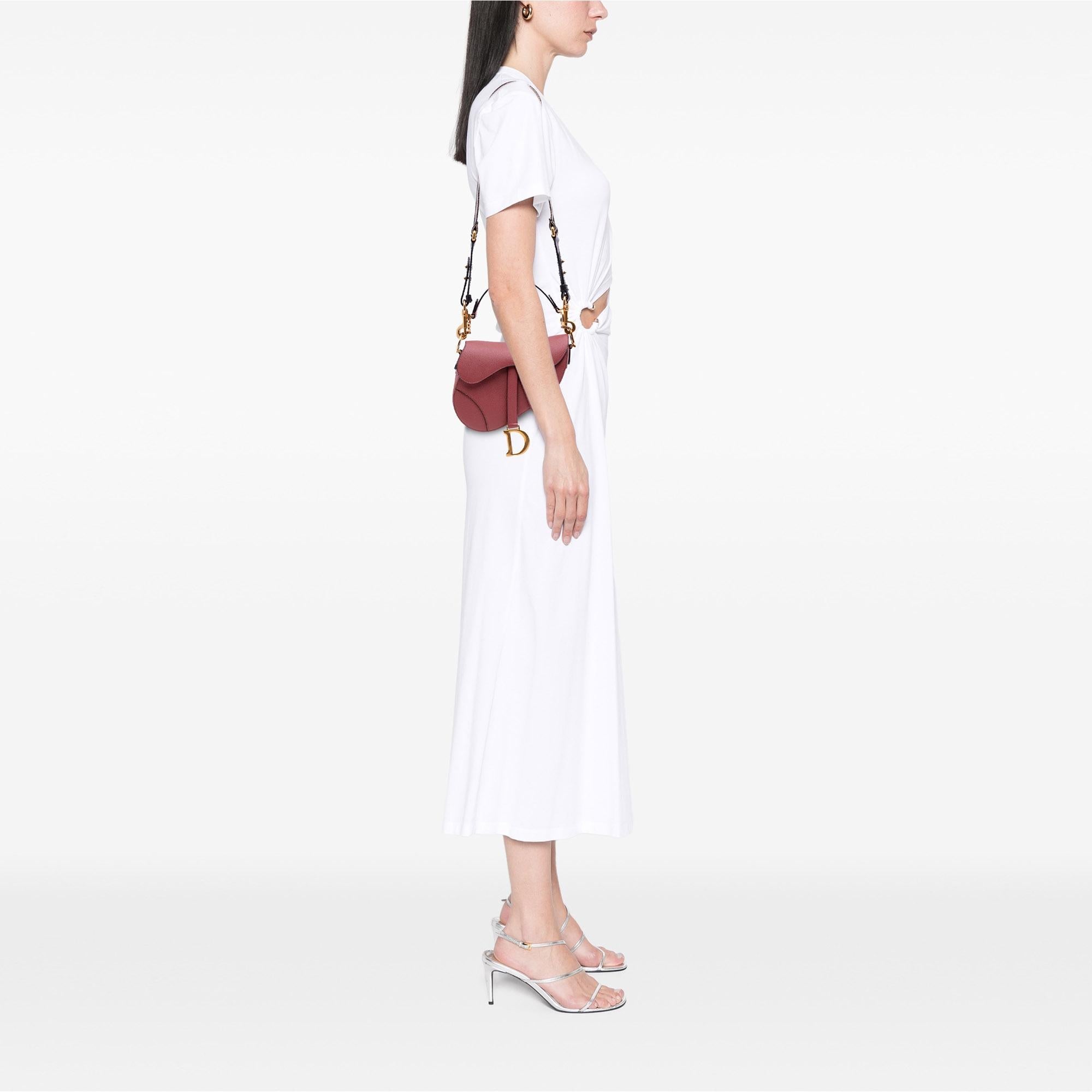 Dior Mini Grained Calfskin Saddle Bag