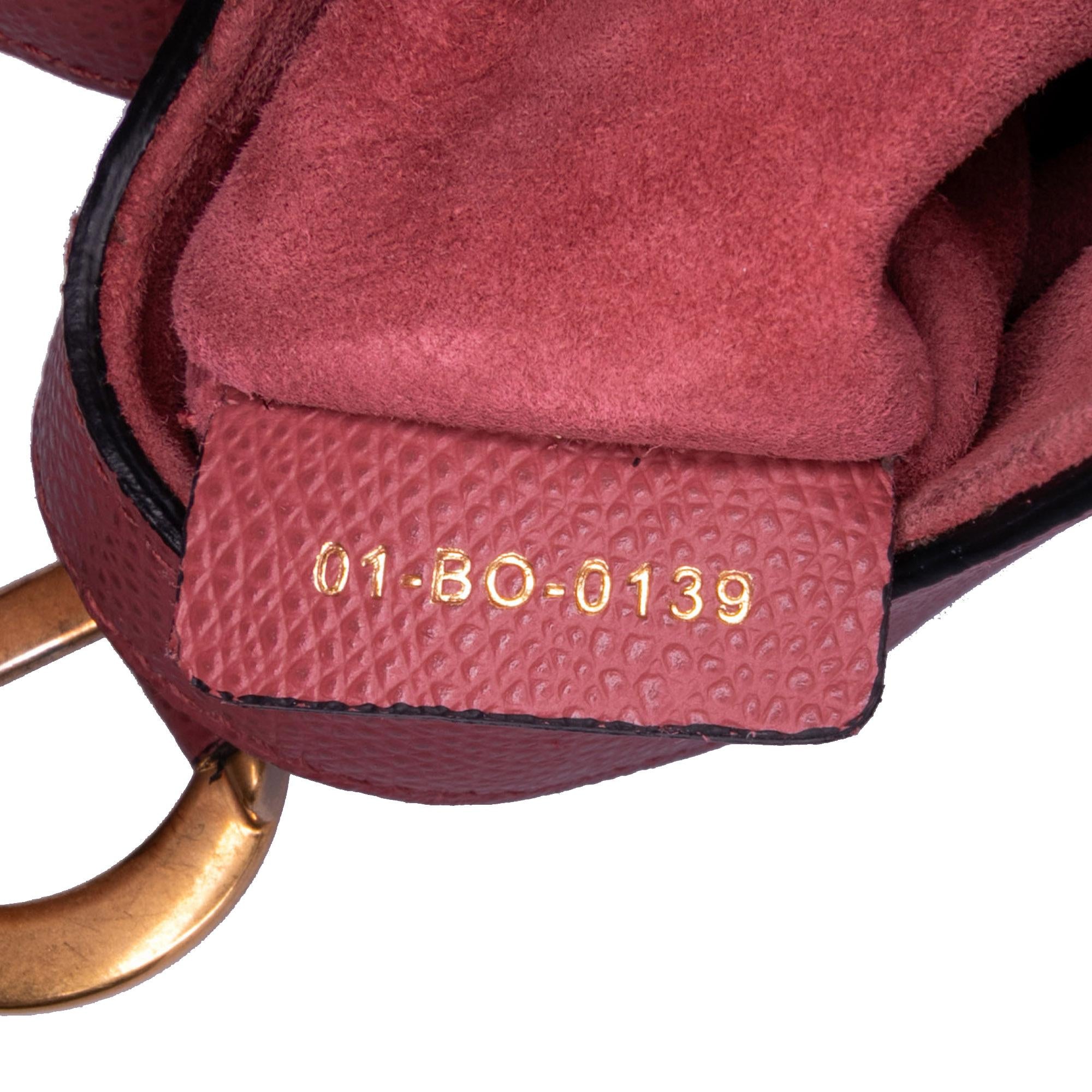 Dior Mini Grained Calfskin Saddle Bag