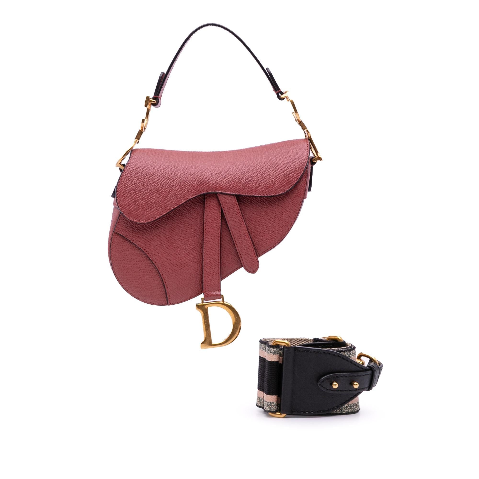 Dior Mini Grained Calfskin Saddle Bag