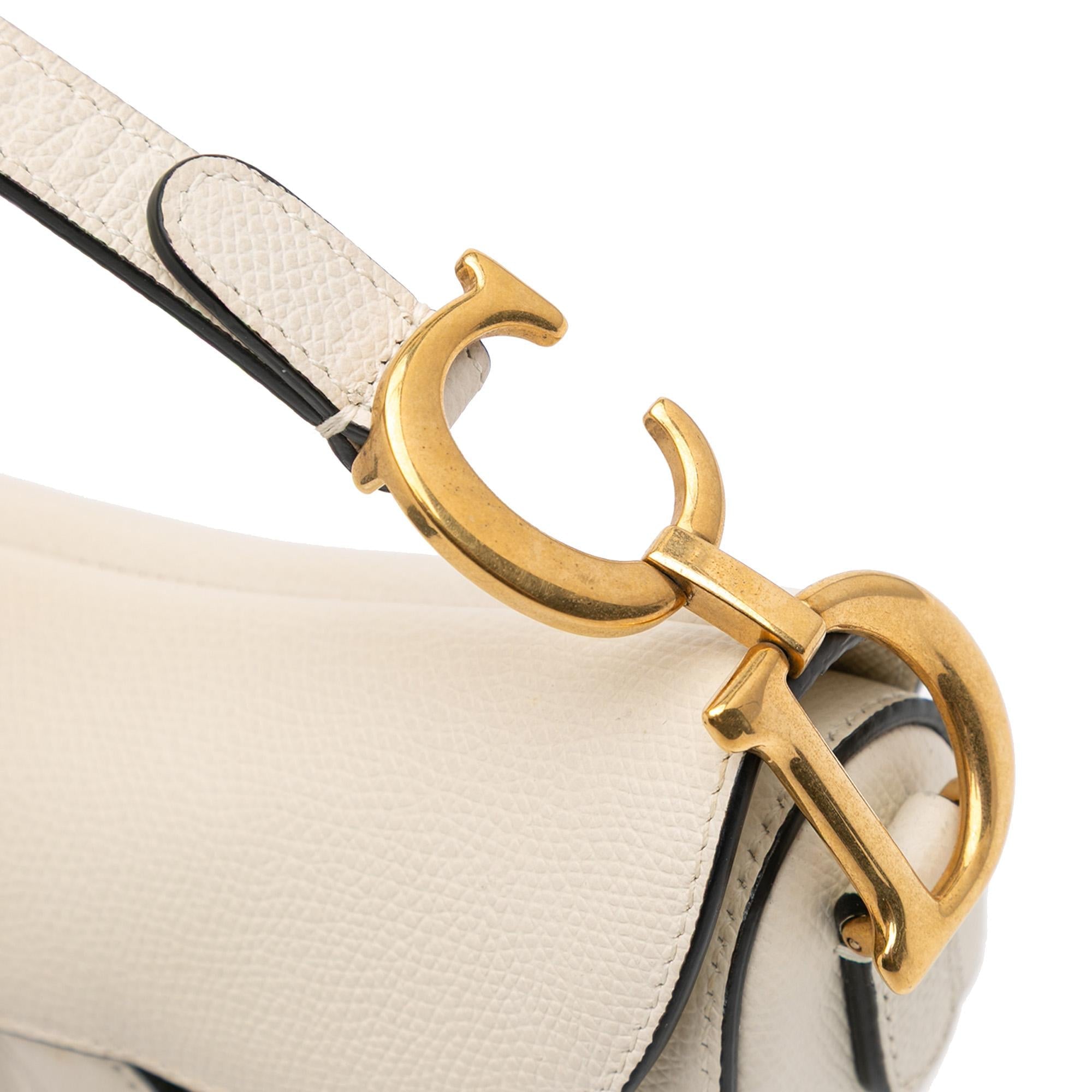 Dior Mini Grained Calfskin Saddle Bag