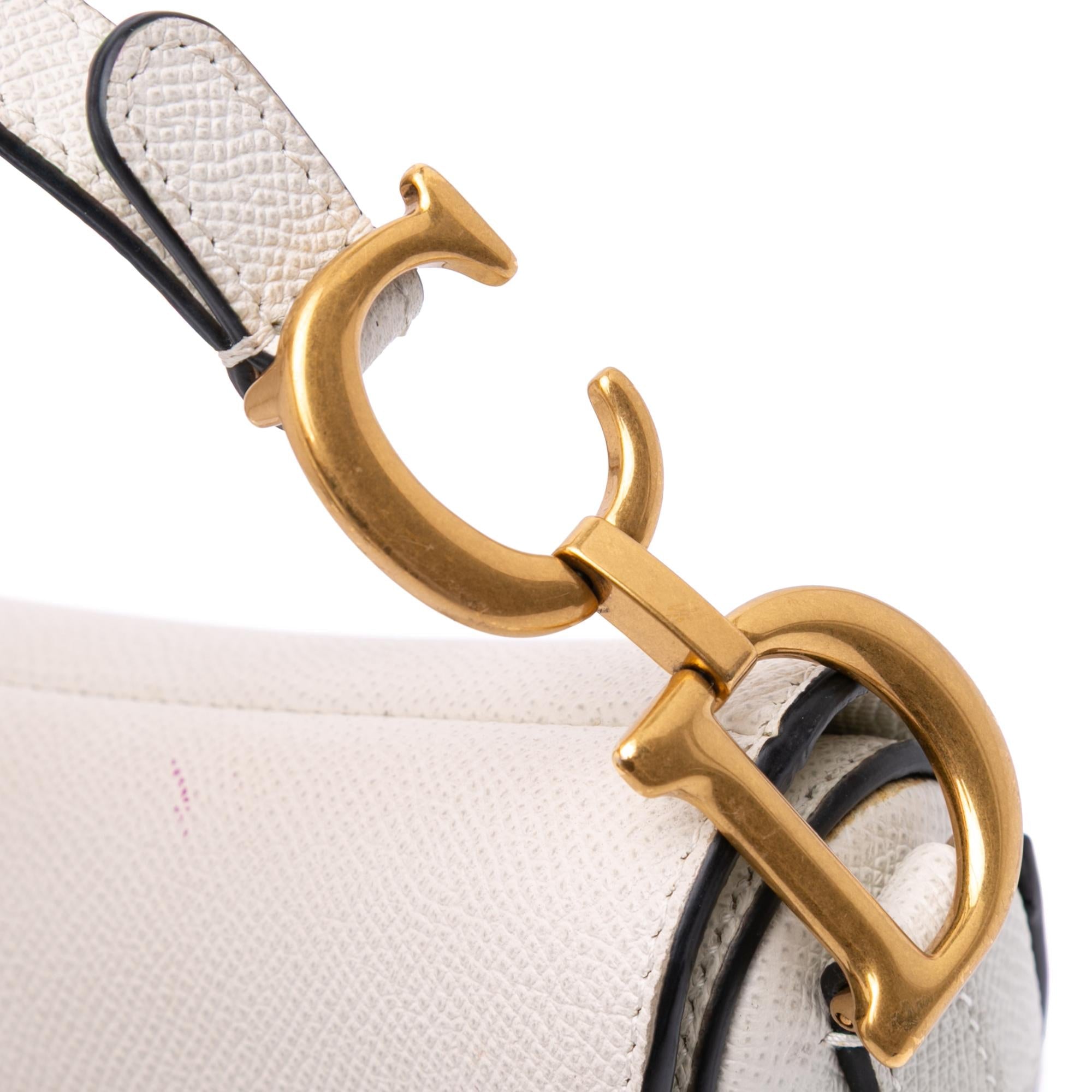Dior Mini Grained Calfskin Saddle Bag