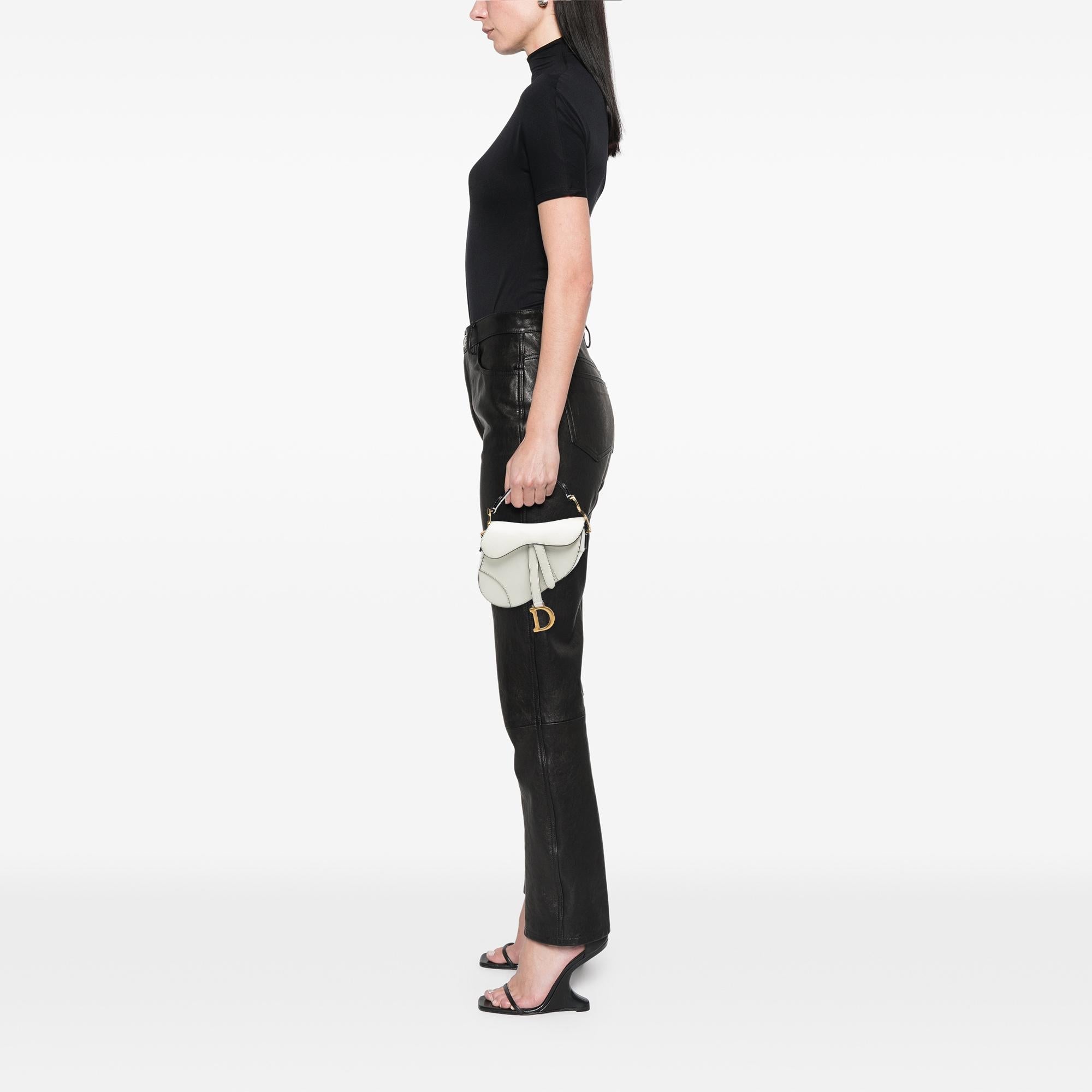 Dior Mini Grained Calfskin Saddle Bag