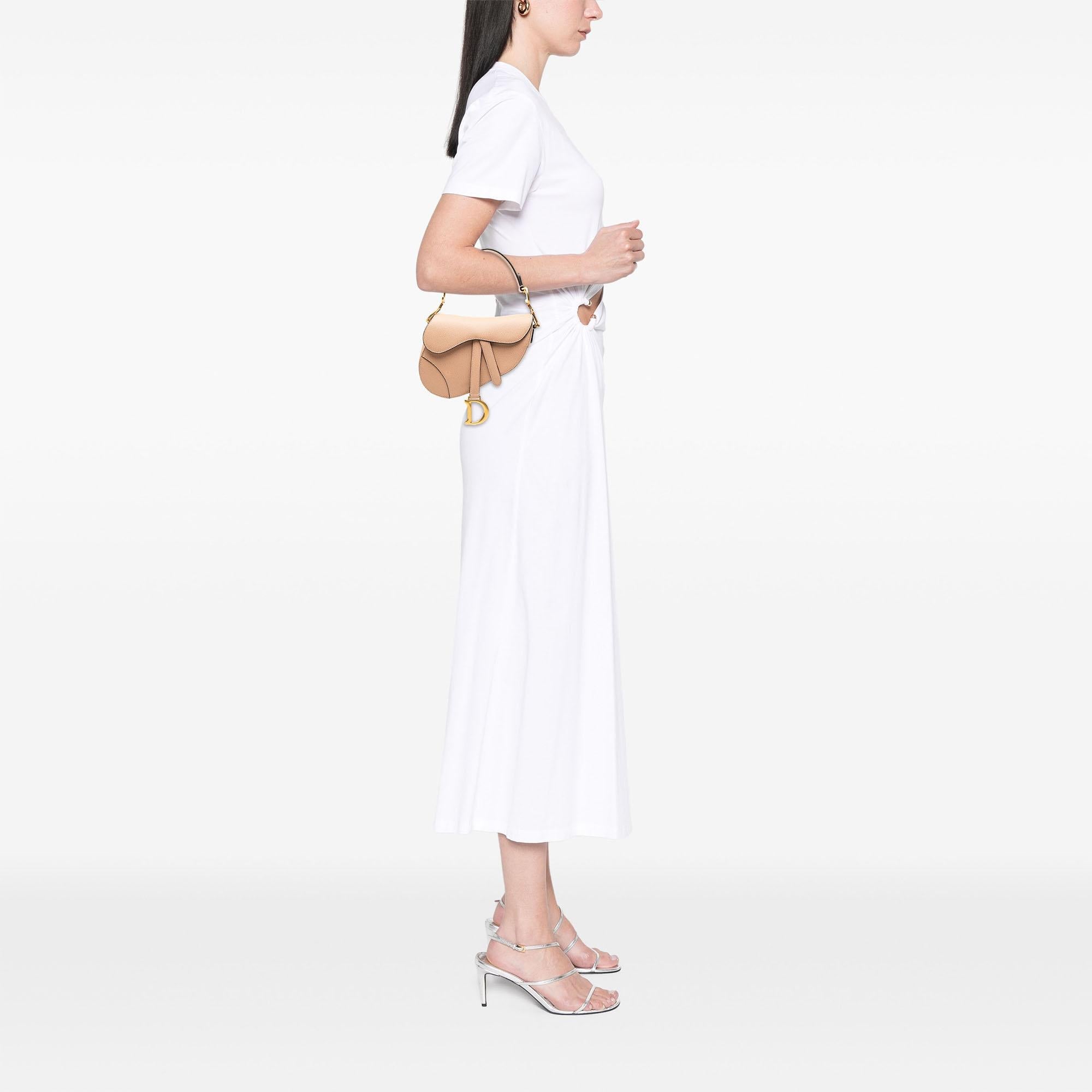 Dior Mini Grained Calfskin Saddle Bag