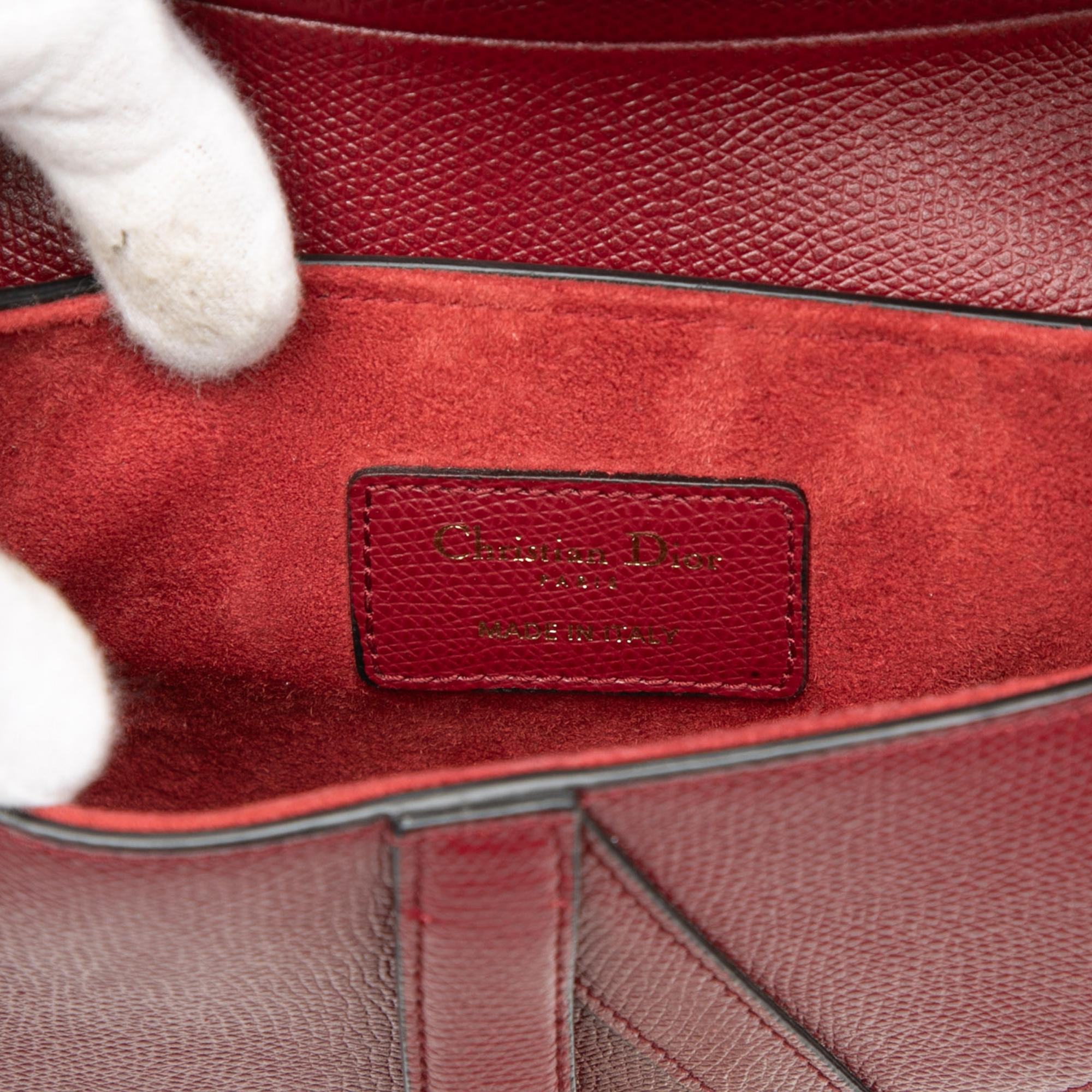 Dior Mini Grained Calfskin Saddle Bag