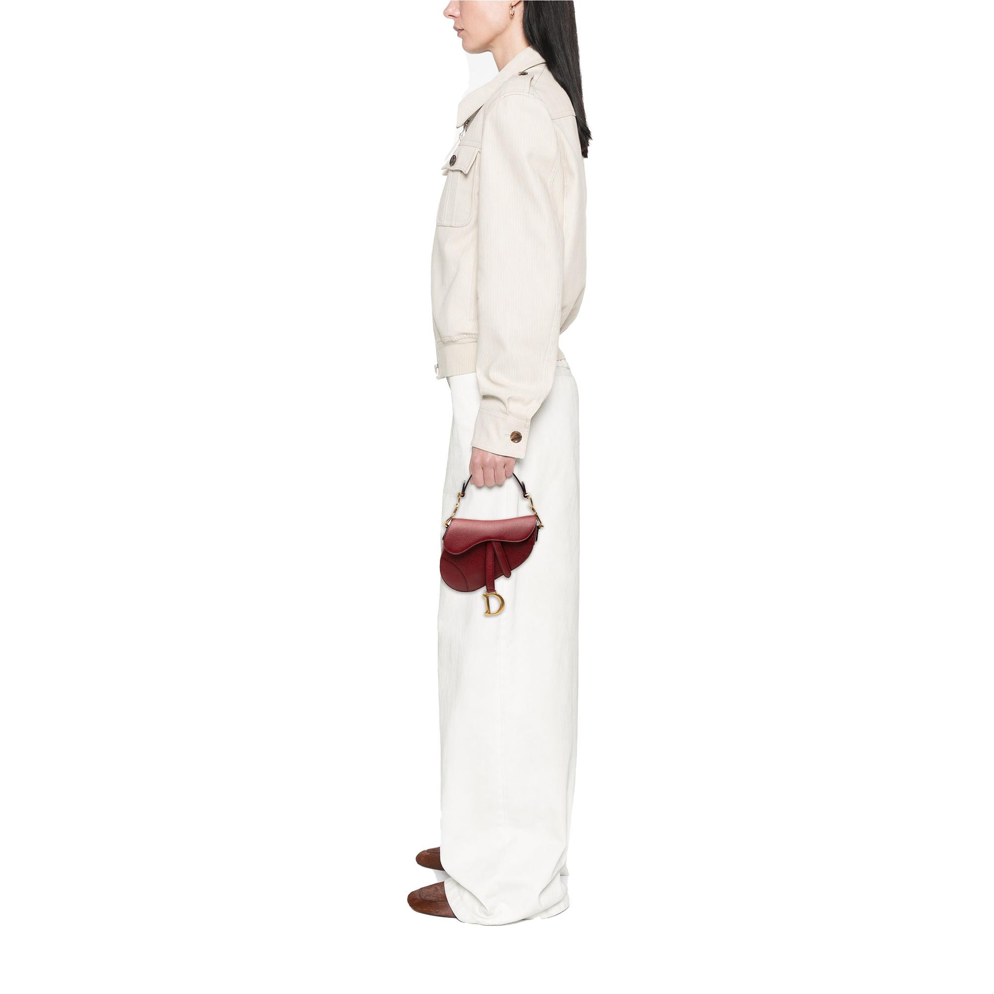 Dior Mini Grained Calfskin Saddle Bag