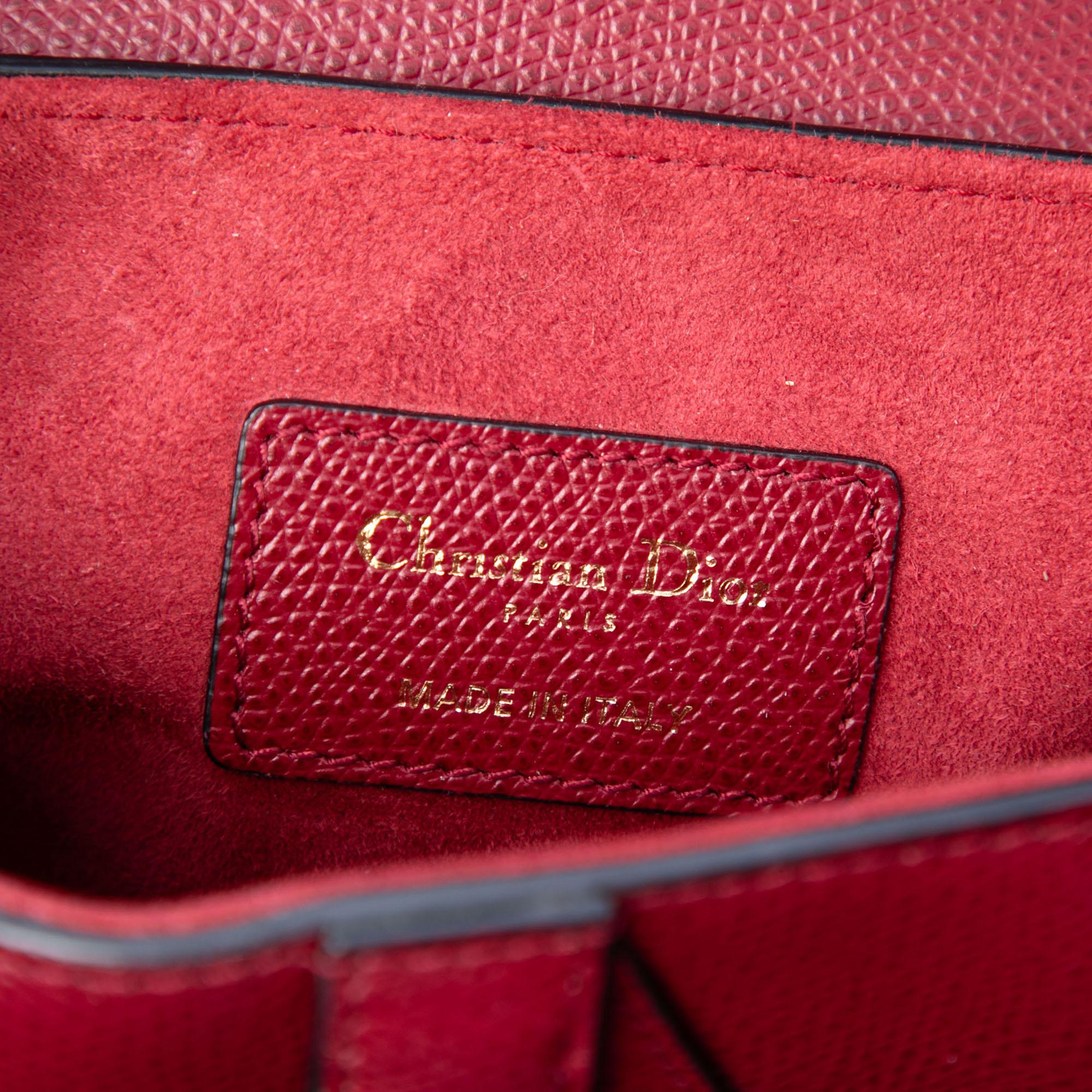 Dior Mini Grained Calfskin Saddle Bag