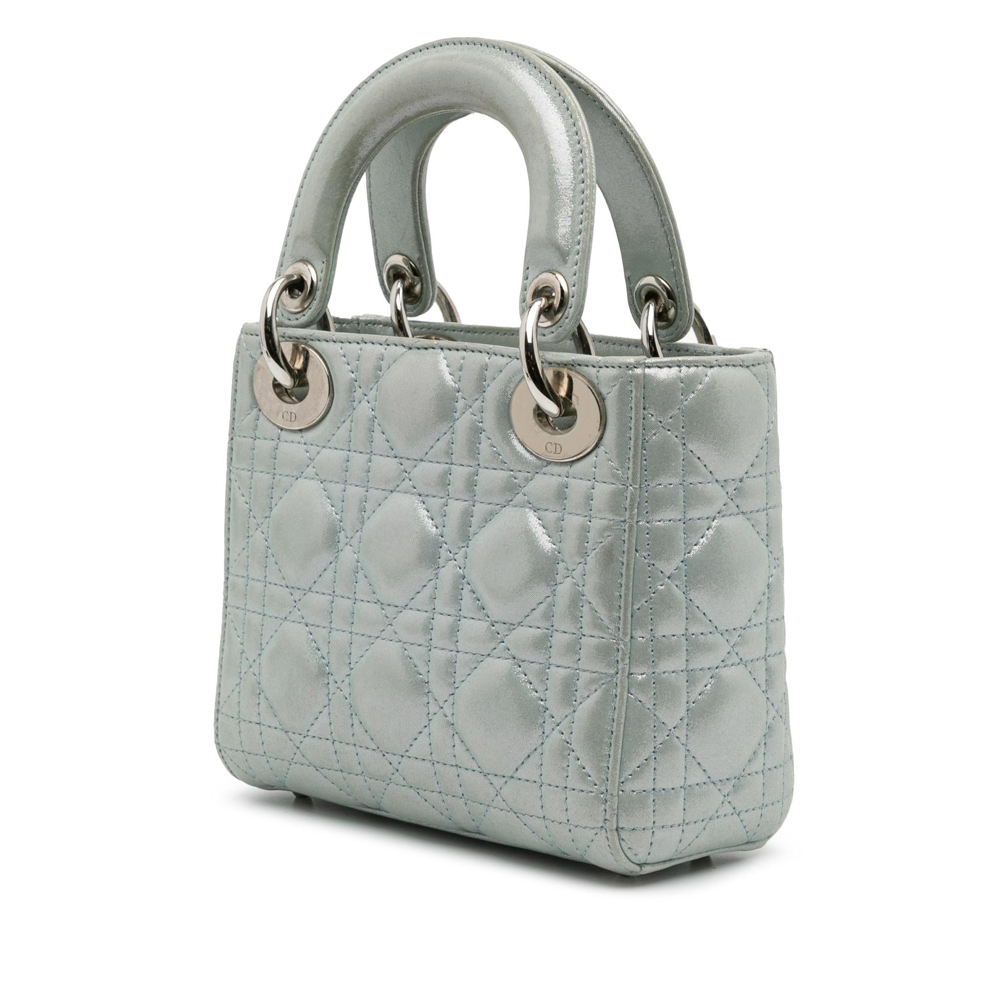 Dior Mini Iridescent Lambskin Cannage Lady Dior