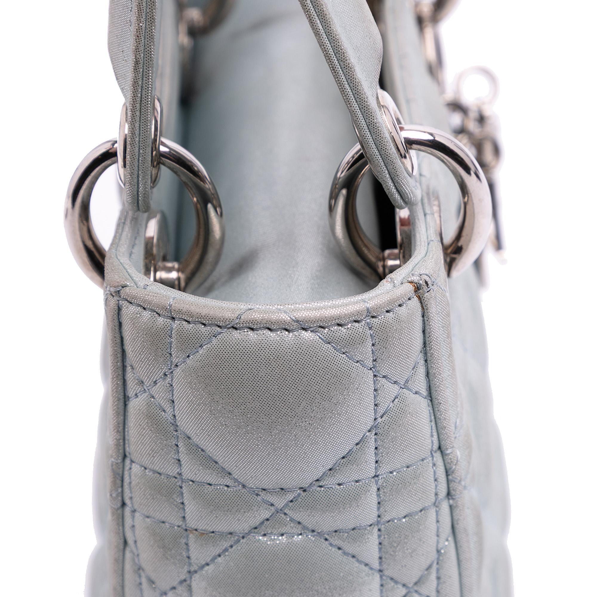 Dior Mini Iridescent Lambskin Cannage Lady Dior