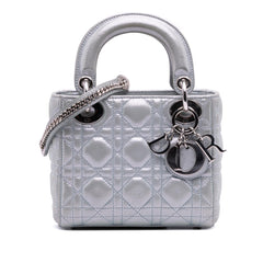 Dior Mini Iridescent Lambskin Cannage Lady Dior