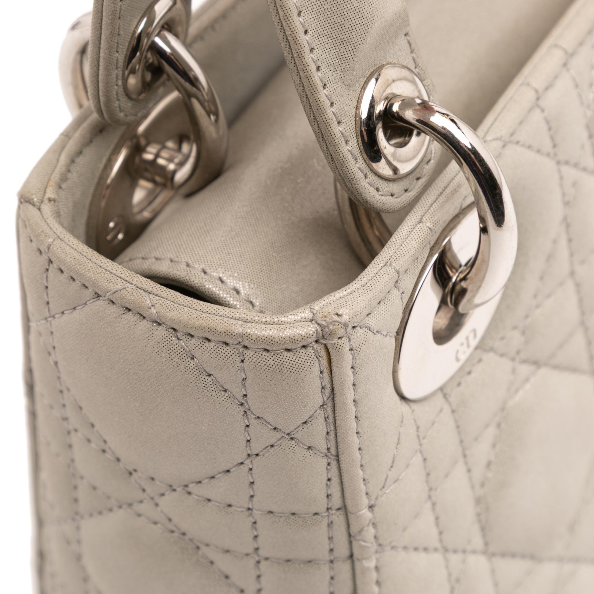 Dior Mini Iridescent Lambskin Cannage Lady Dior