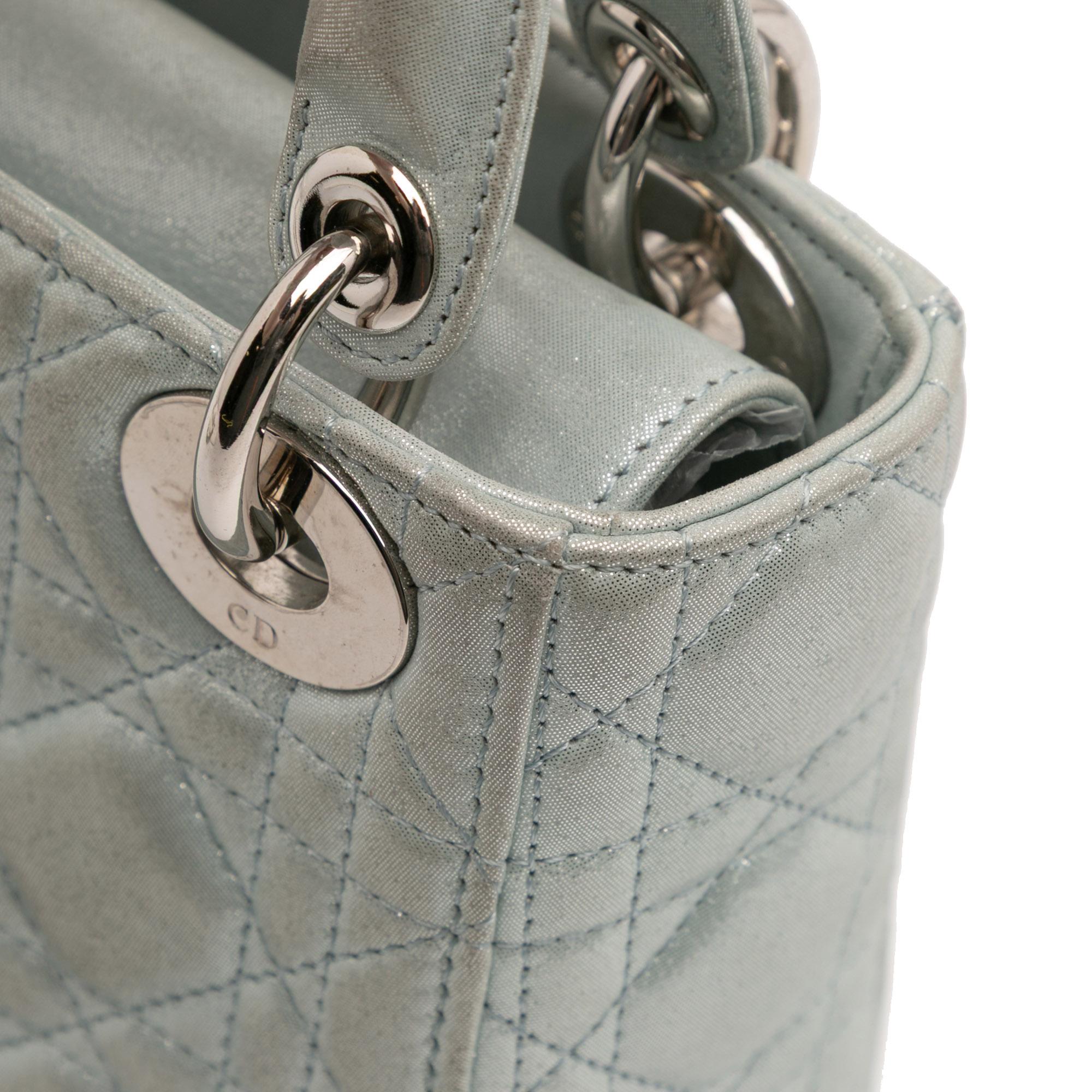 Dior Mini Iridescent Lambskin Cannage Lady Dior