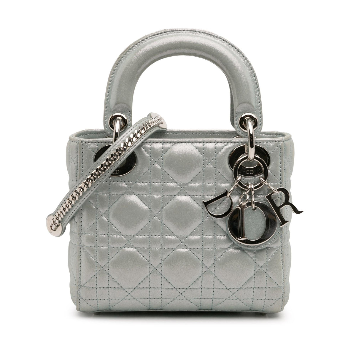 Dior Mini Iridescent Lambskin Cannage Lady Dior
