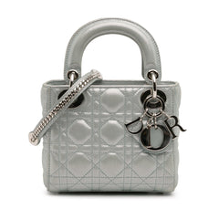 Dior Mini Iridescent Lambskin Cannage Lady Dior