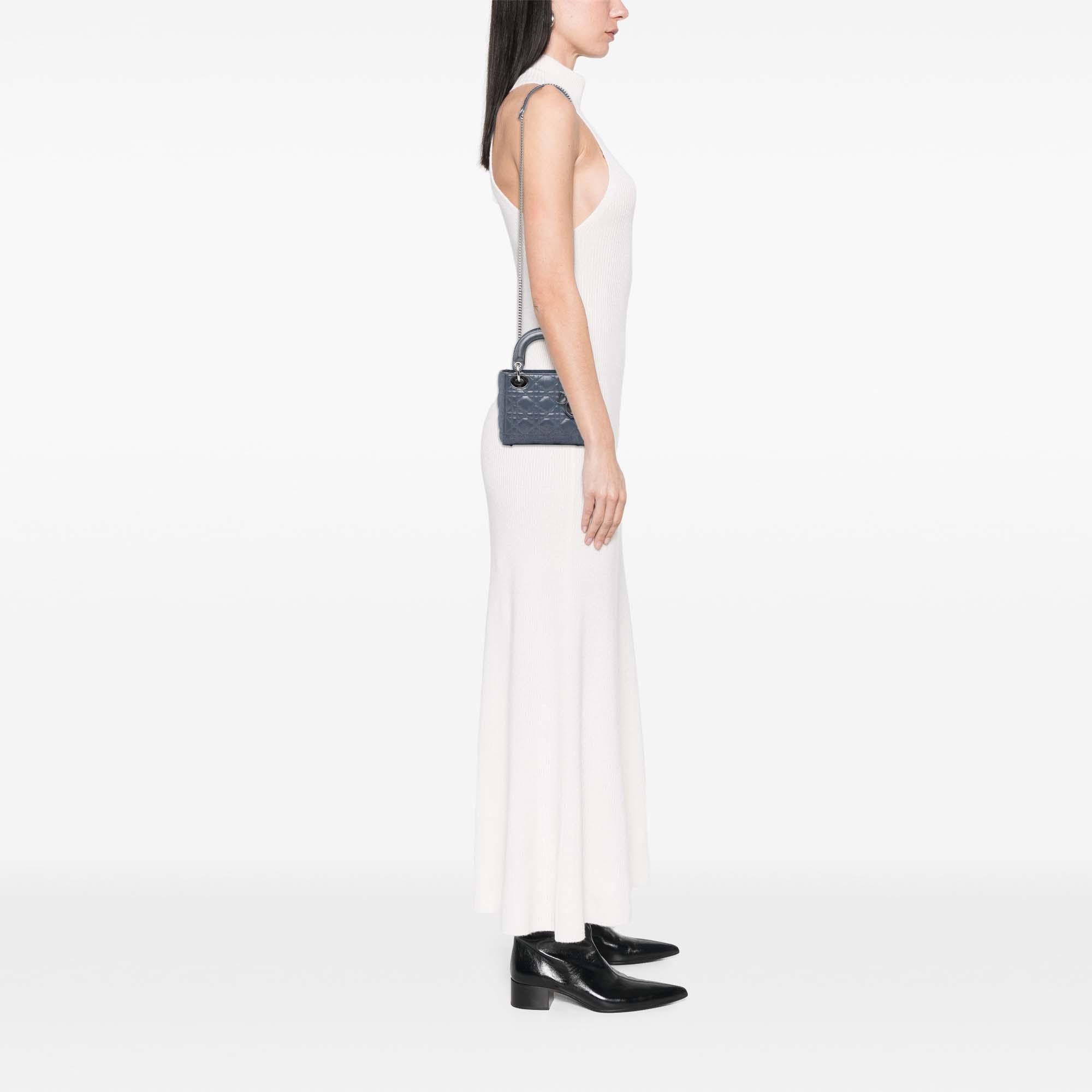 Dior Mini Iridescent Lambskin Cannage Lady Dior
