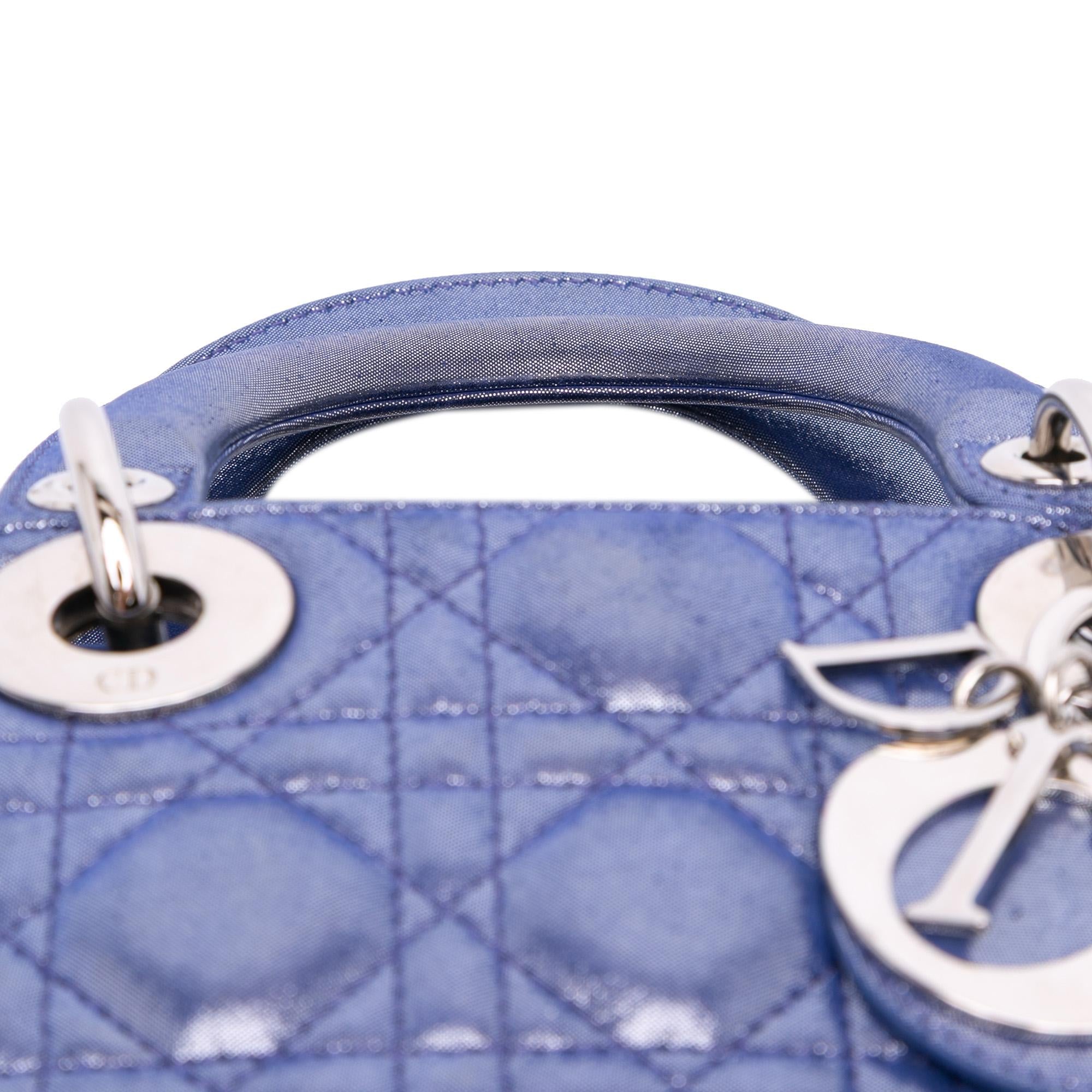 Dior Mini Iridescent Lambskin Cannage Lady Dior