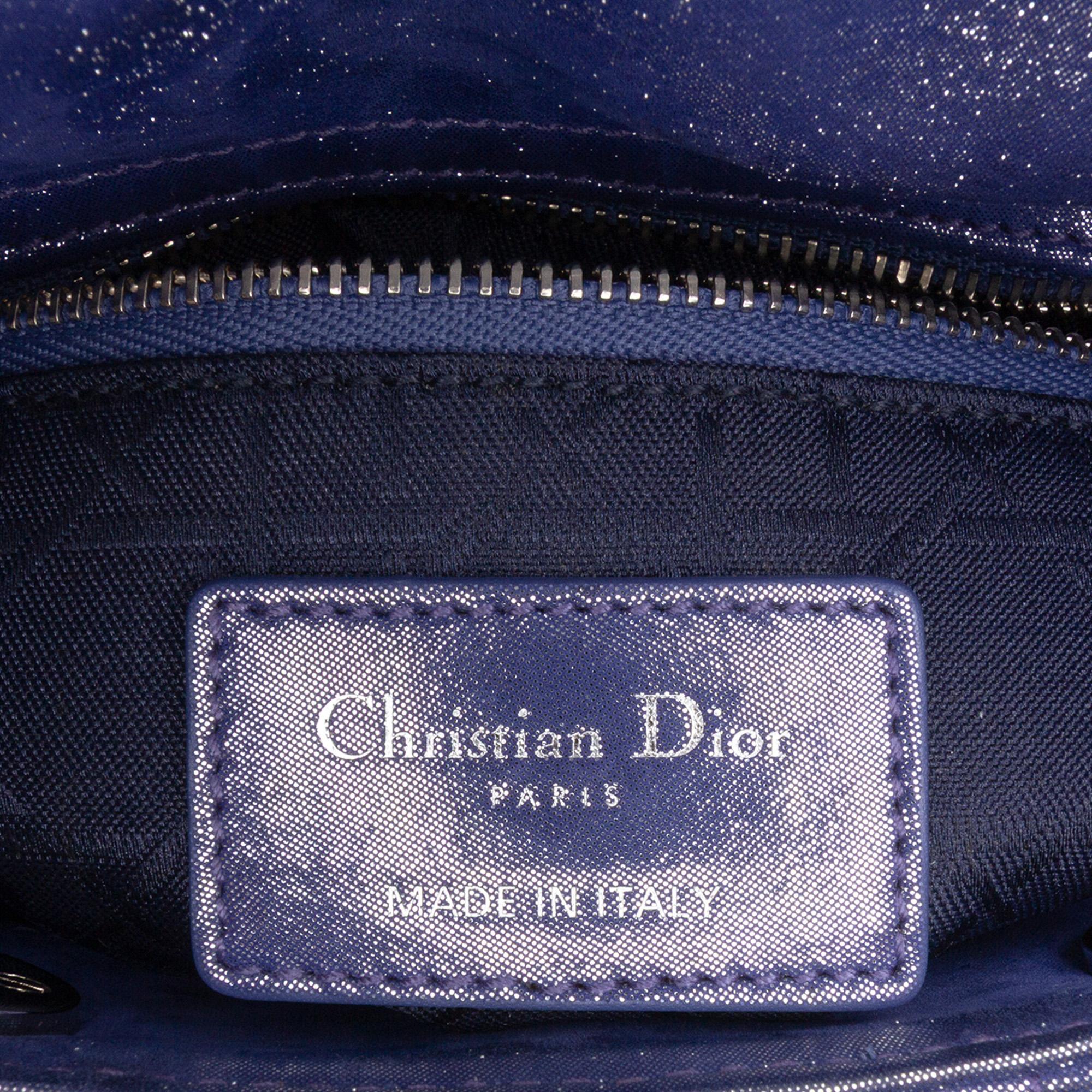 Dior Mini Iridescent Lambskin Cannage Lady Dior