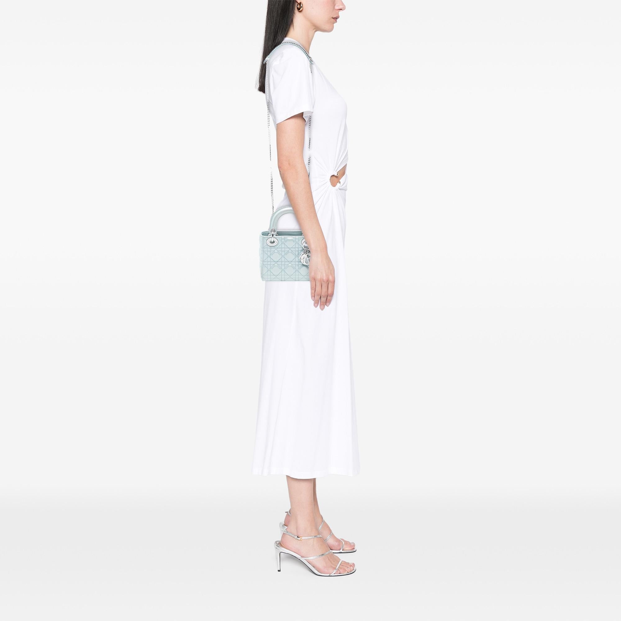 Dior Mini Iridescent Lambskin Cannage Lady Dior