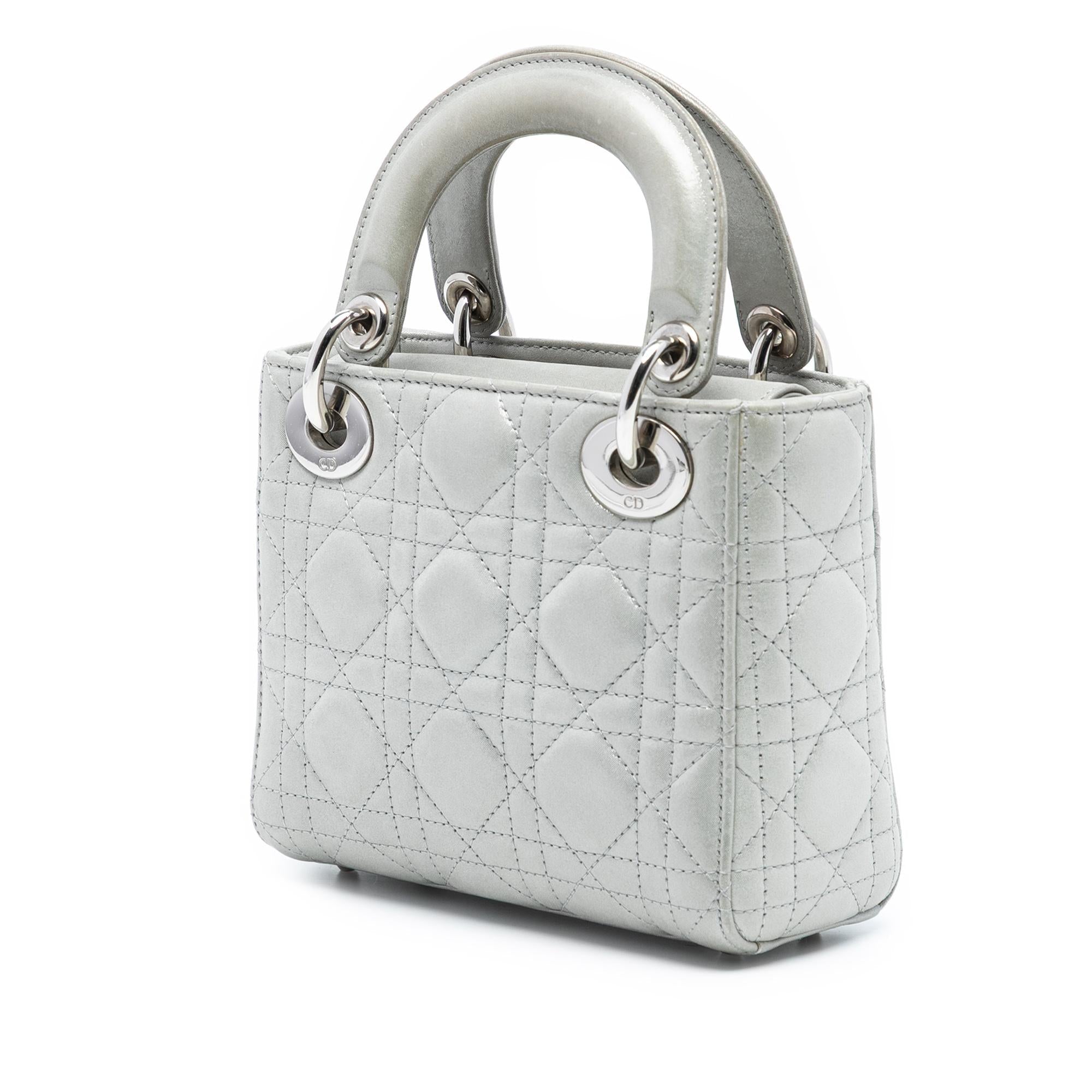 Dior Mini Iridescent Lambskin Cannage Lady Dior
