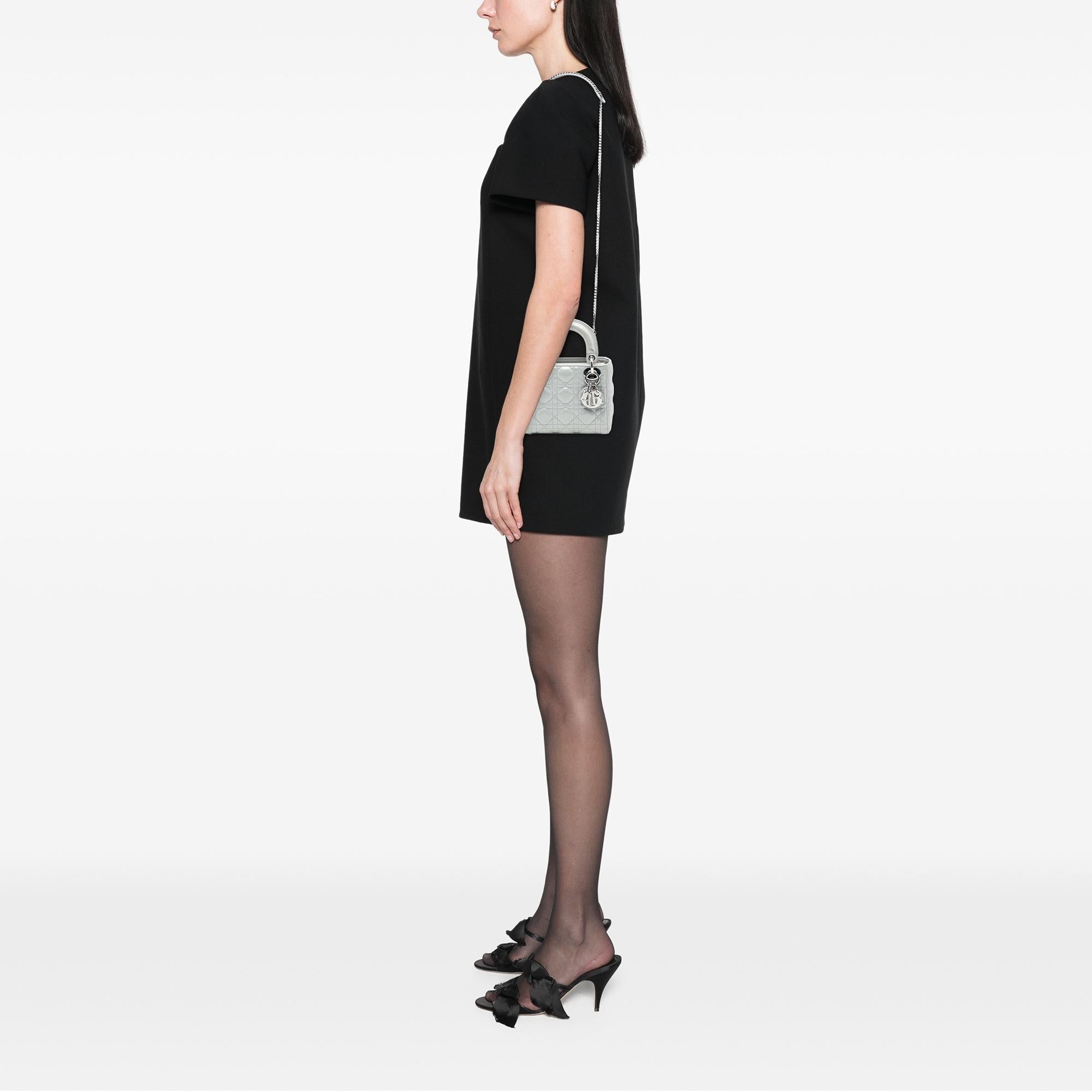 Dior Mini Iridescent Lambskin Cannage Lady Dior
