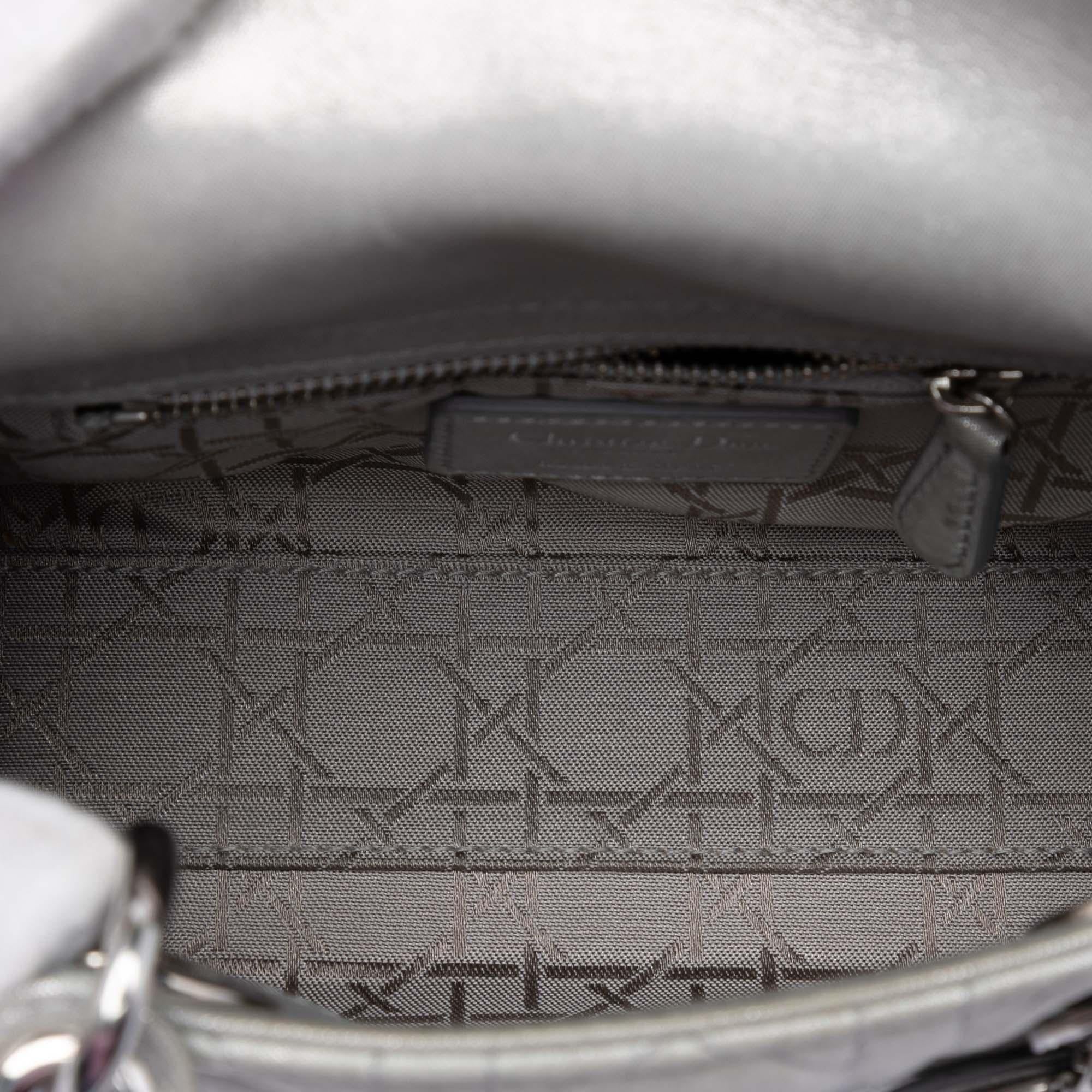 Dior Mini Iridescent Lambskin Cannage Lady Dior