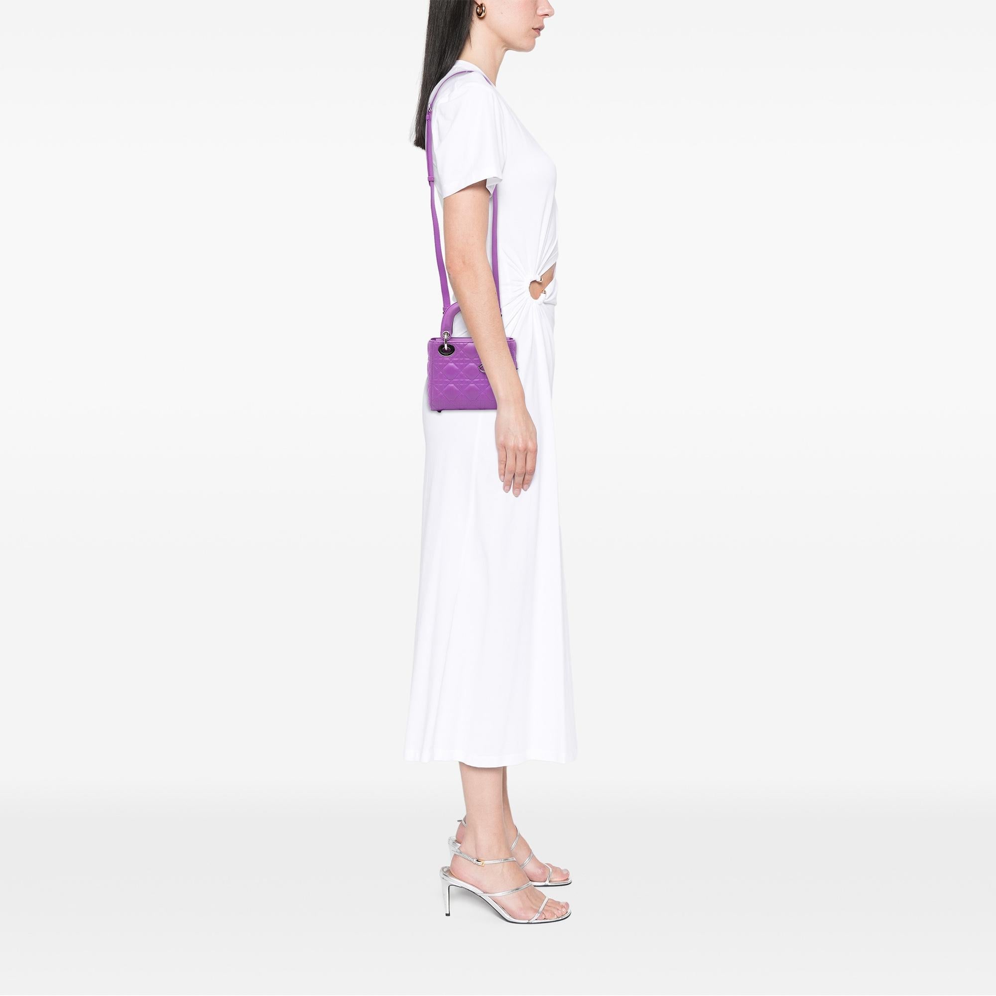 Dior Mini Lambskin Cannage Lady Dior