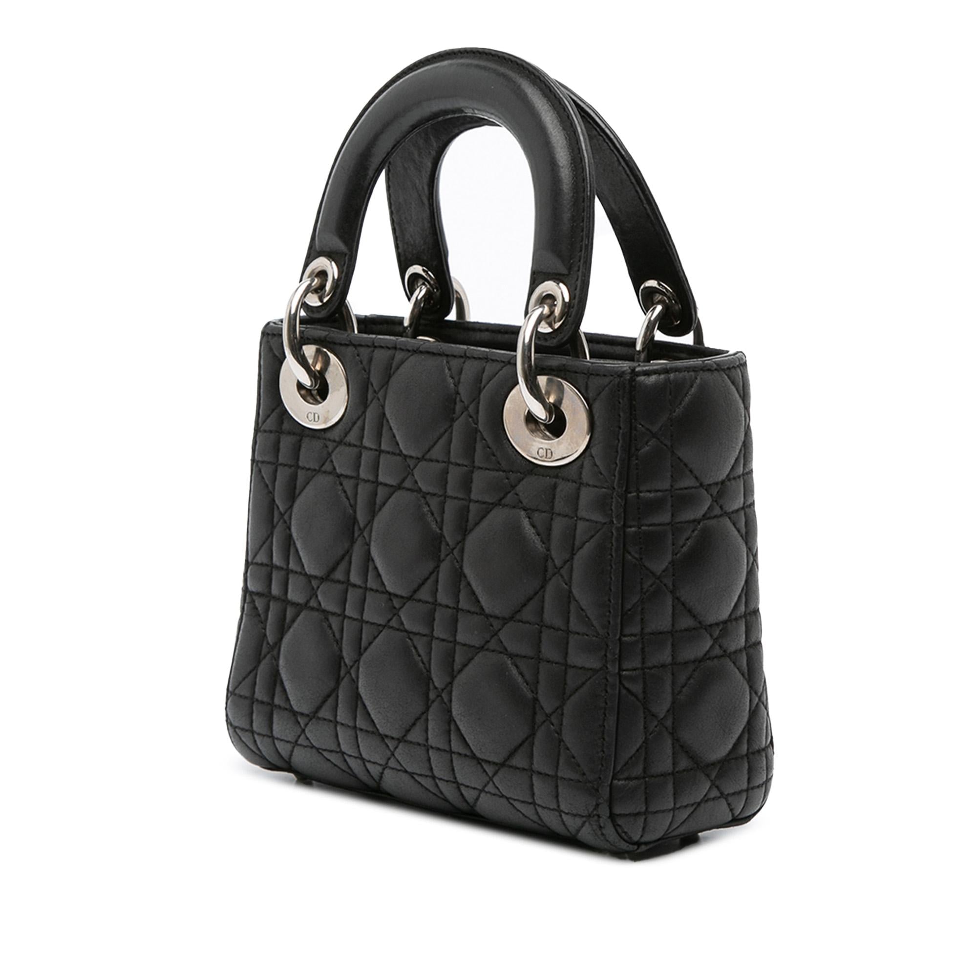 Dior Mini Lambskin Cannage Lady Dior