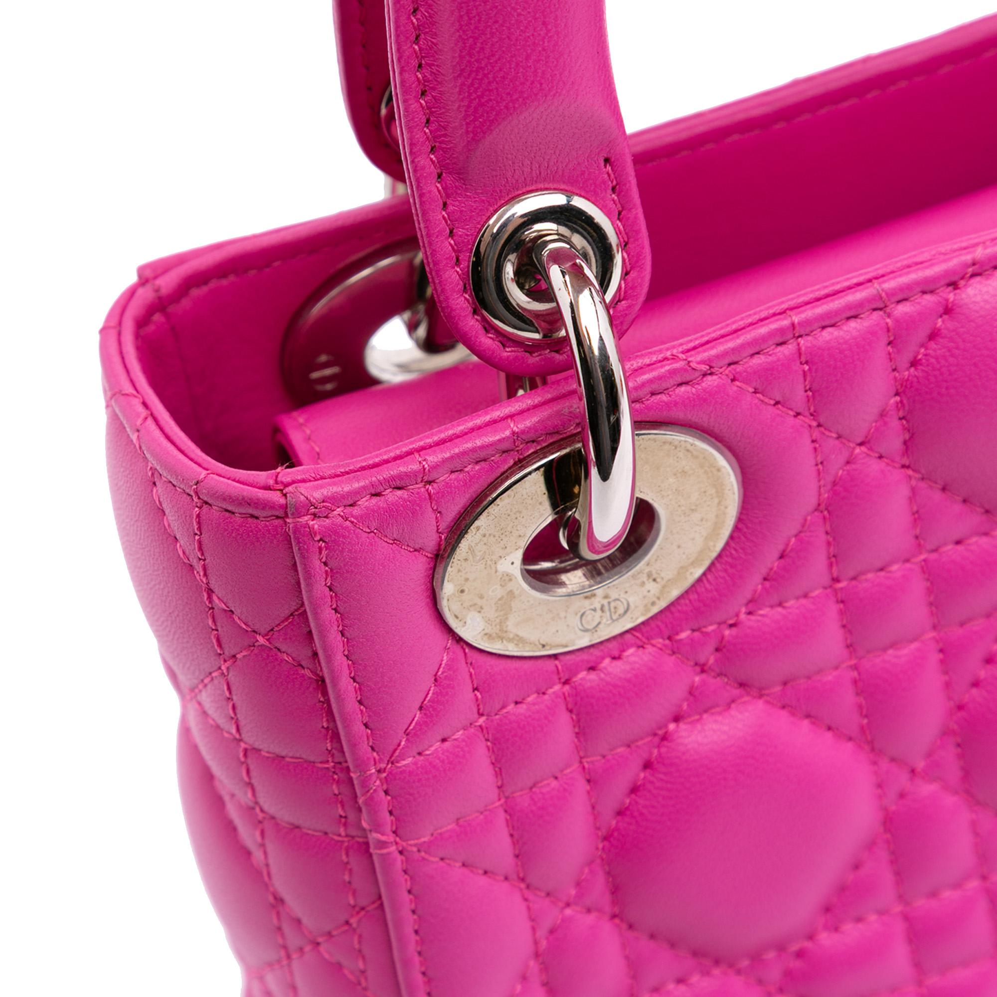 Dior Mini Lambskin Cannage Lady Dior