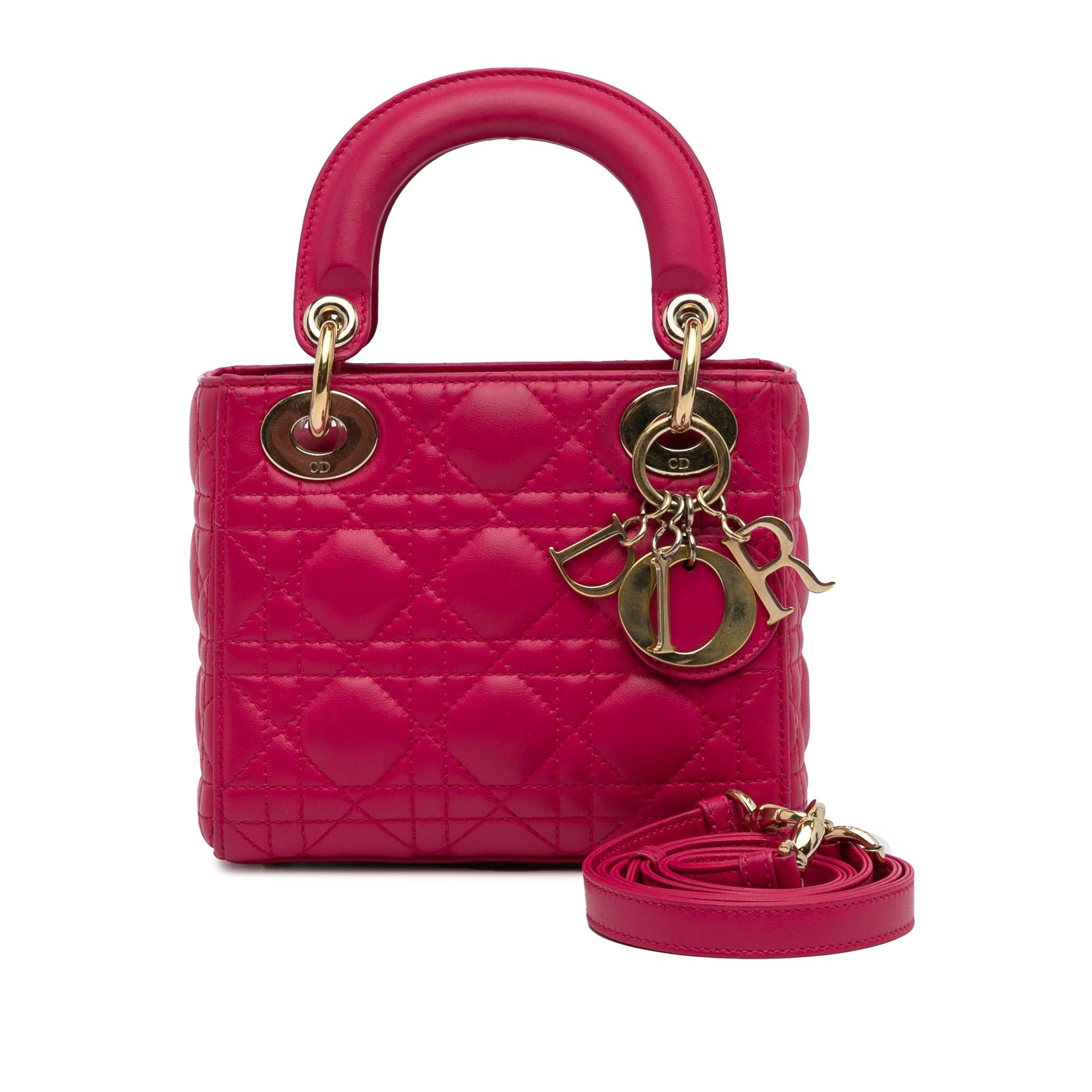 Dior Mini Lambskin Cannage Lady Dior