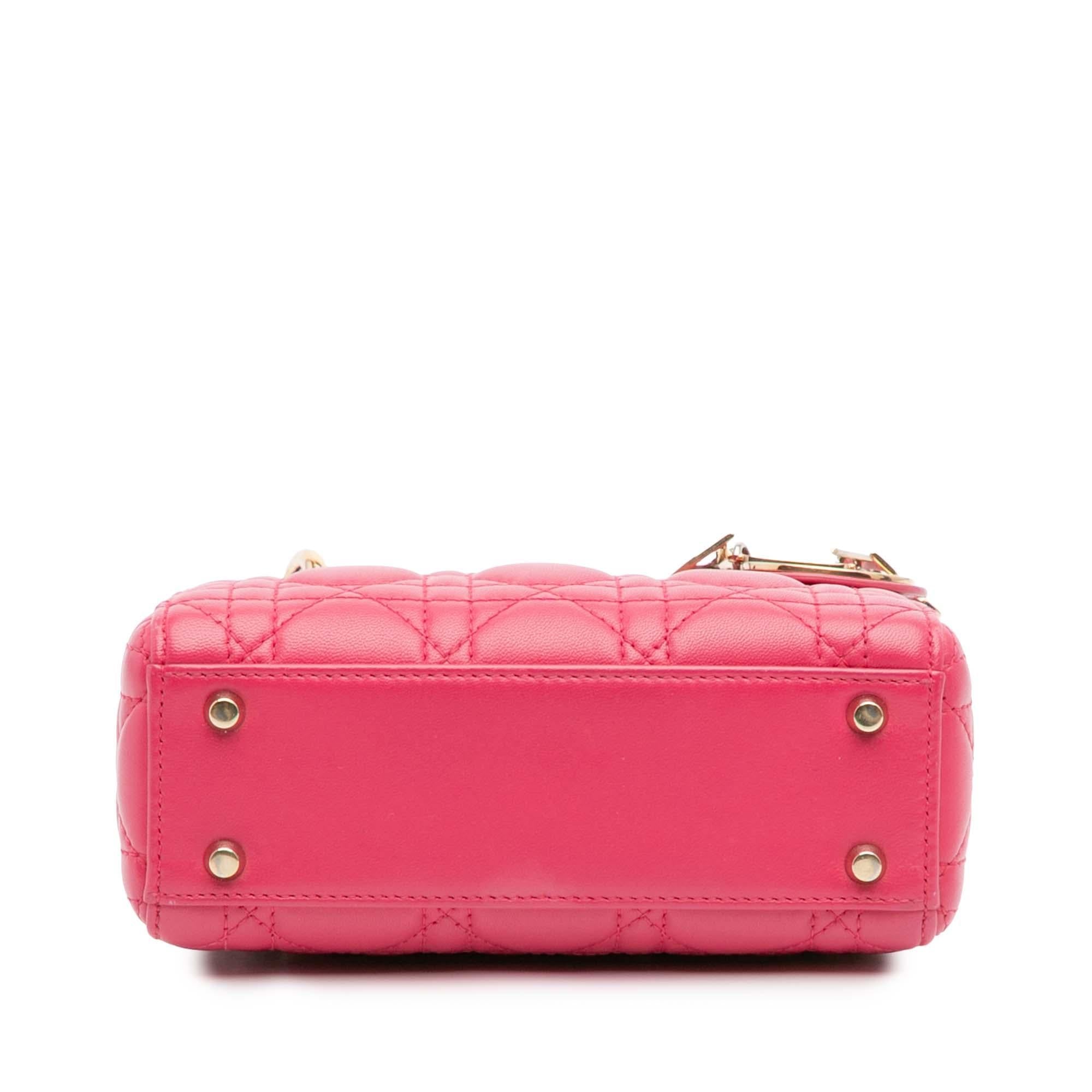 Dior Mini Lambskin Cannage Lady Dior
