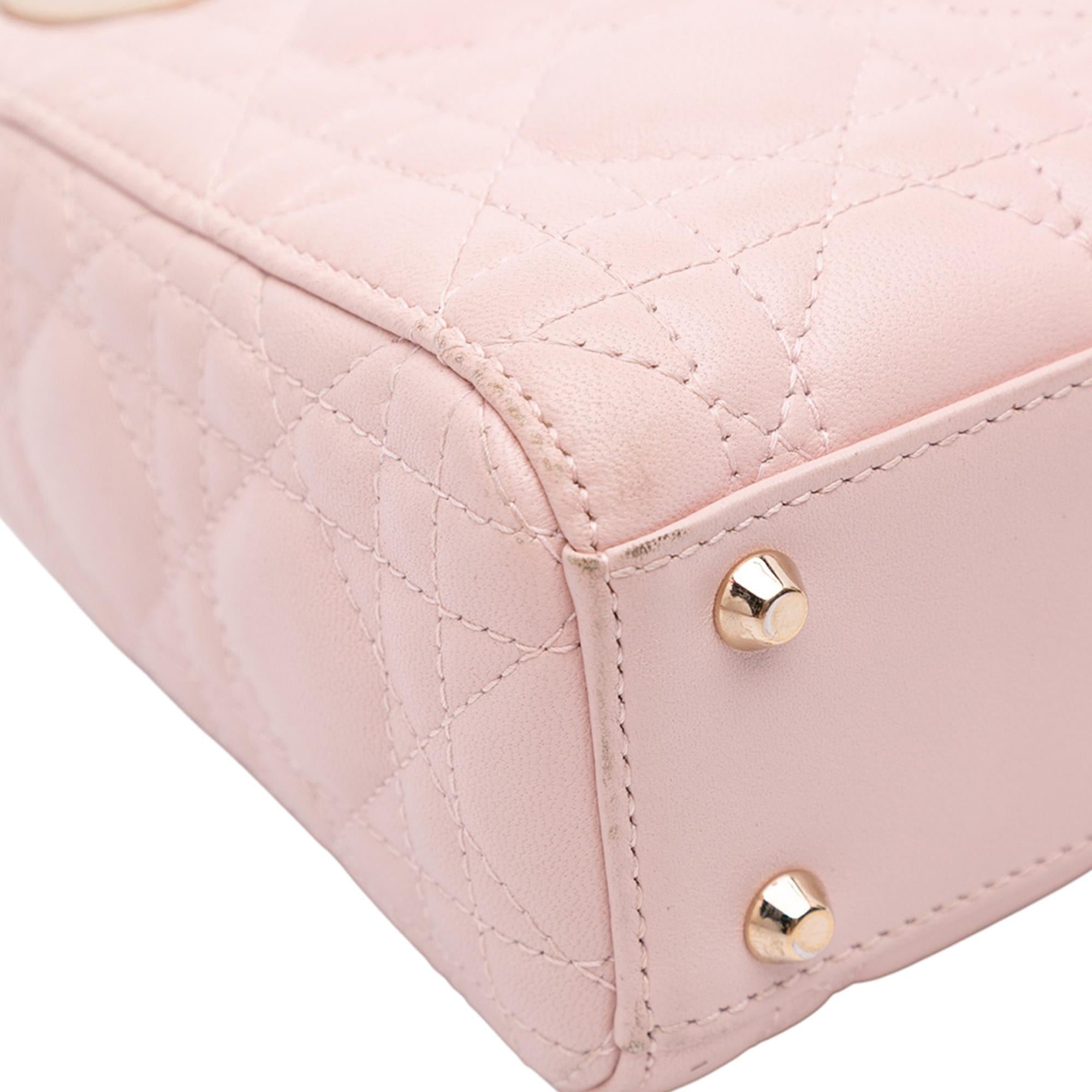 Dior Mini Lambskin Cannage Lady Dior