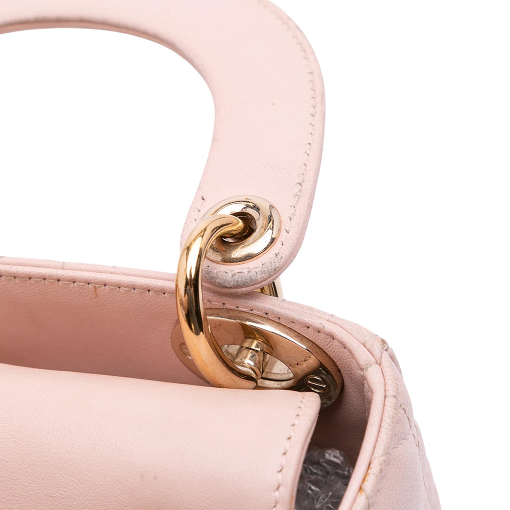 Dior Mini Lambskin Cannage Lady Dior