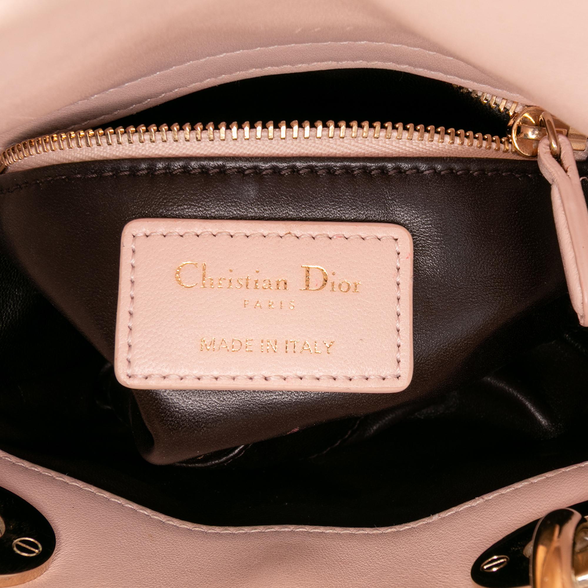Dior Mini Lambskin Cannage Lady Dior