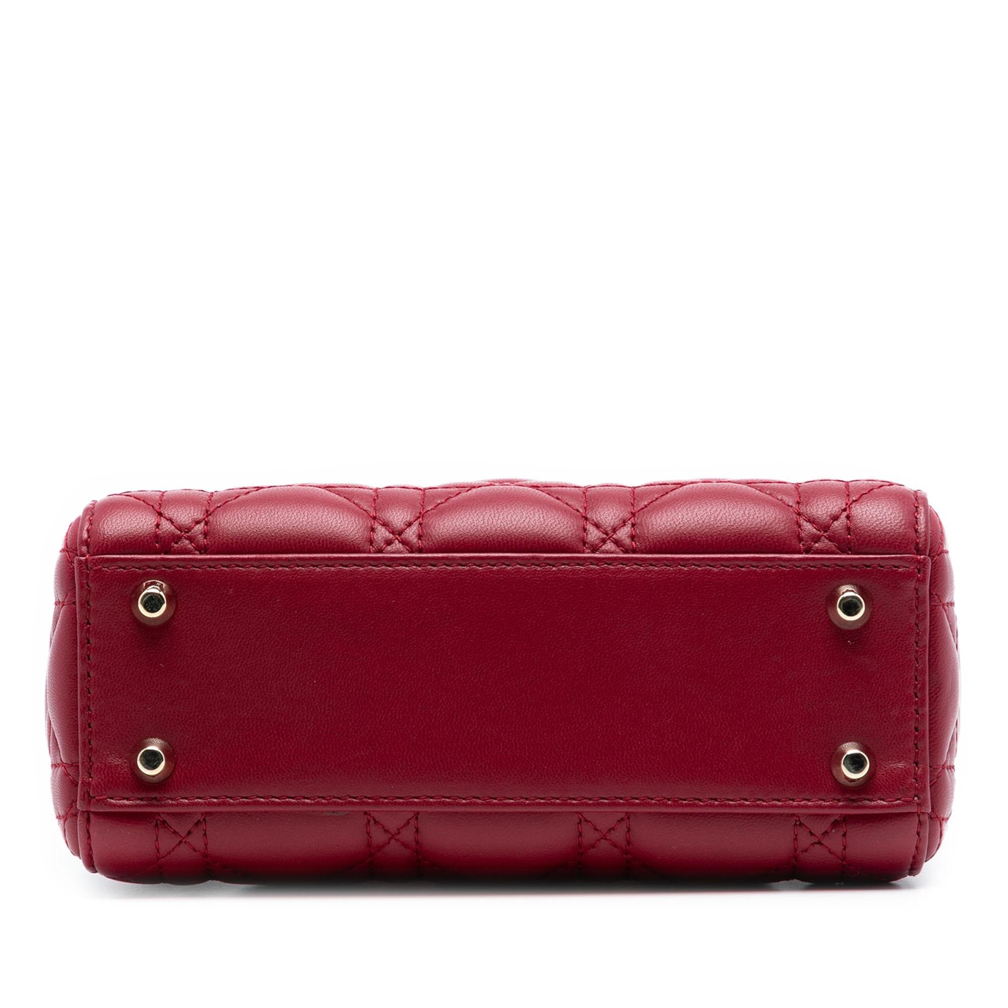 Dior Mini Lambskin Cannage Lady Dior