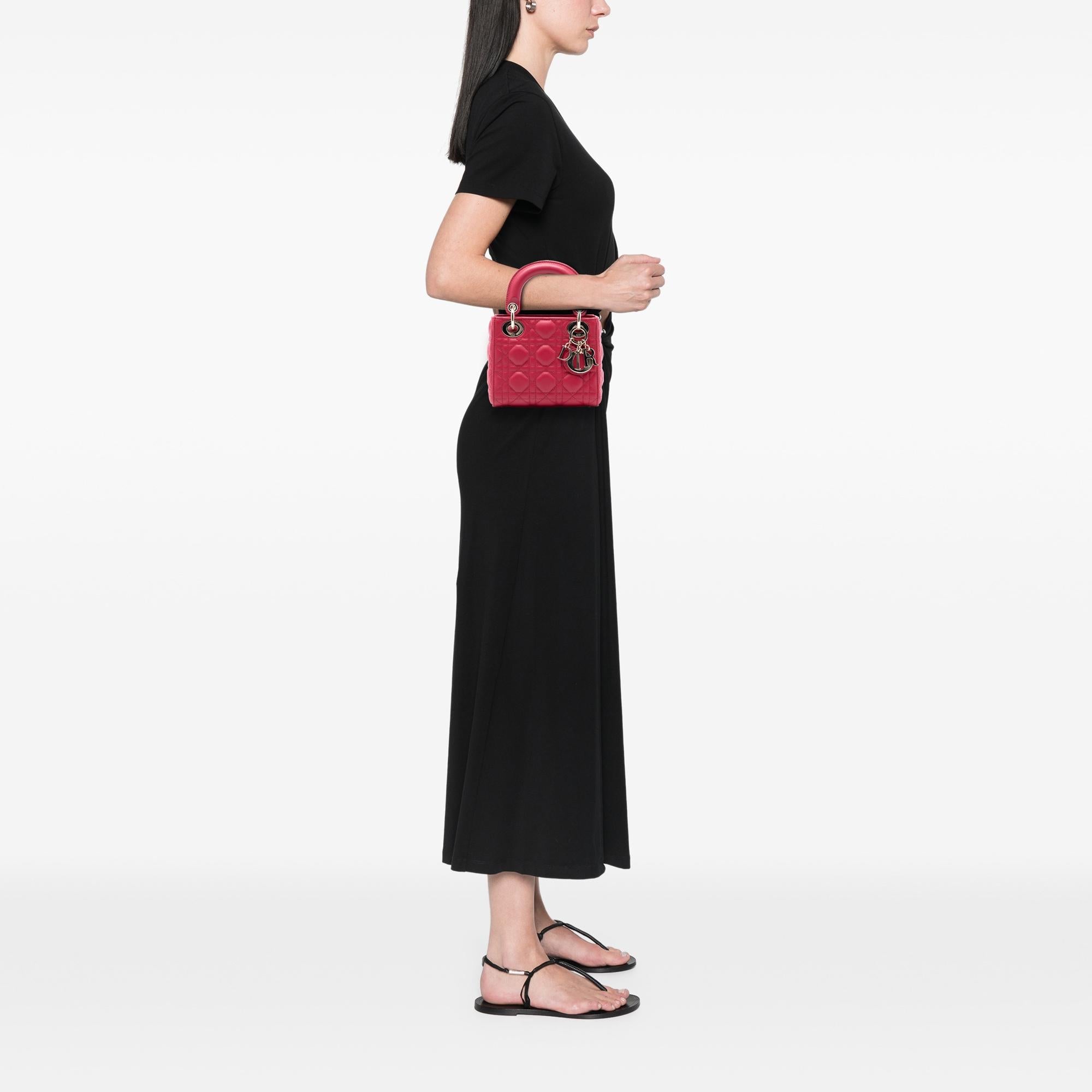 Dior Mini Lambskin Cannage Lady Dior