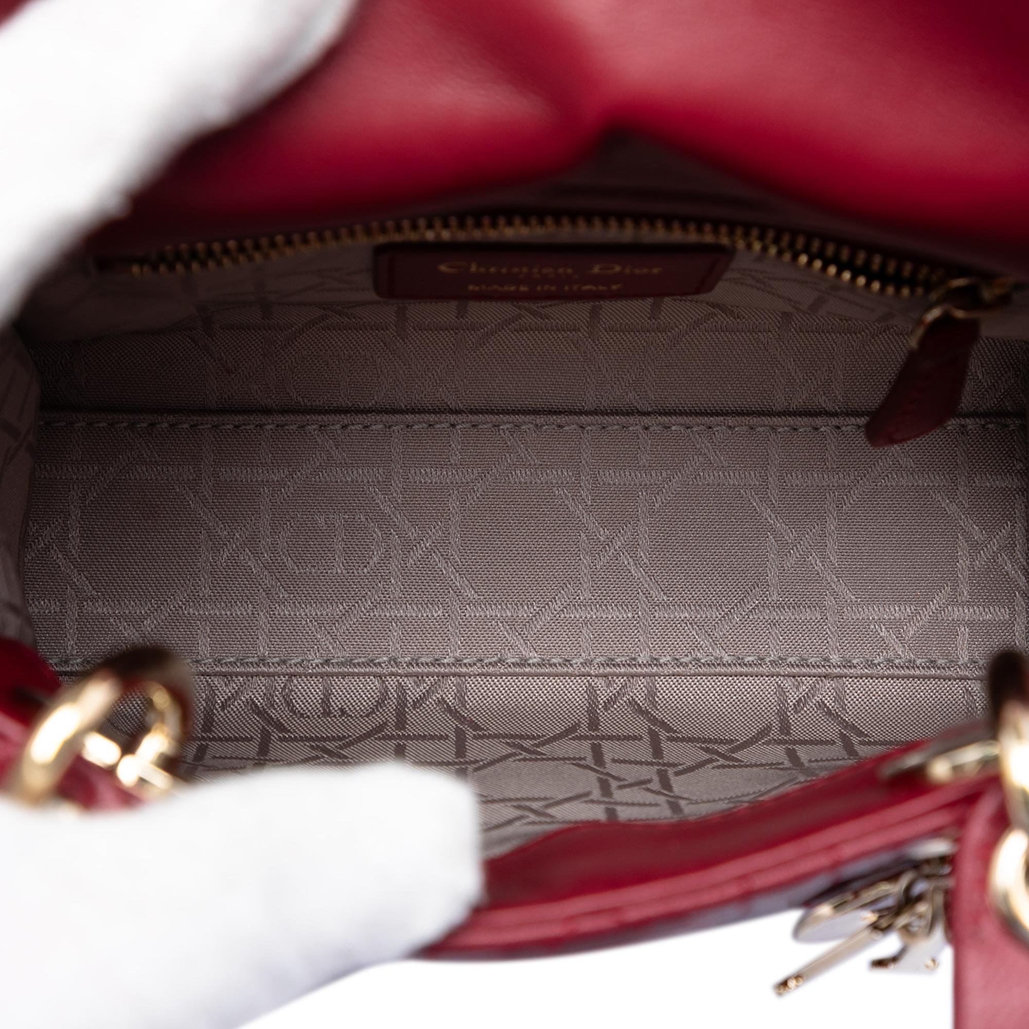 Dior Mini Lambskin Cannage Lady Dior