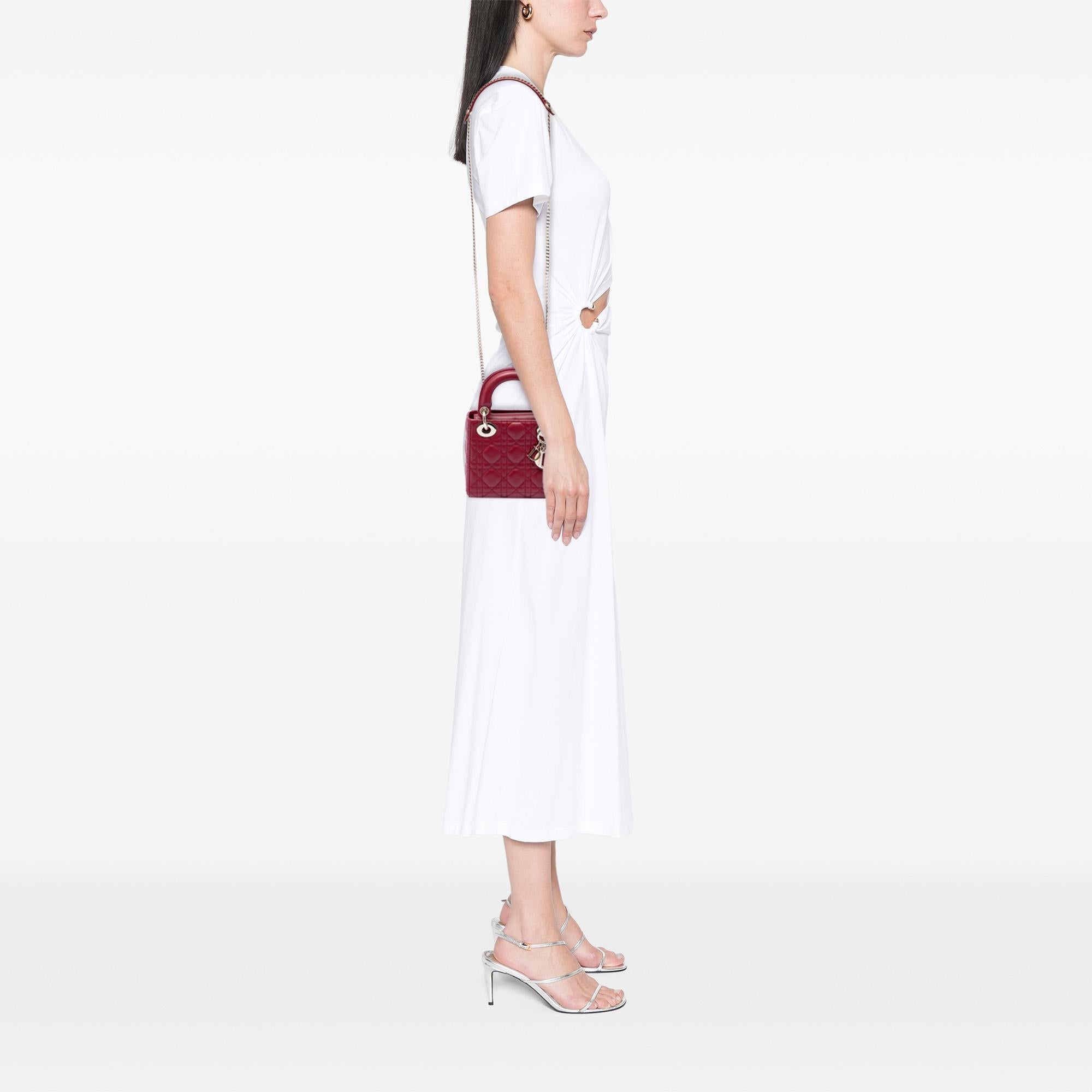Dior Mini Lambskin Cannage Lady Dior