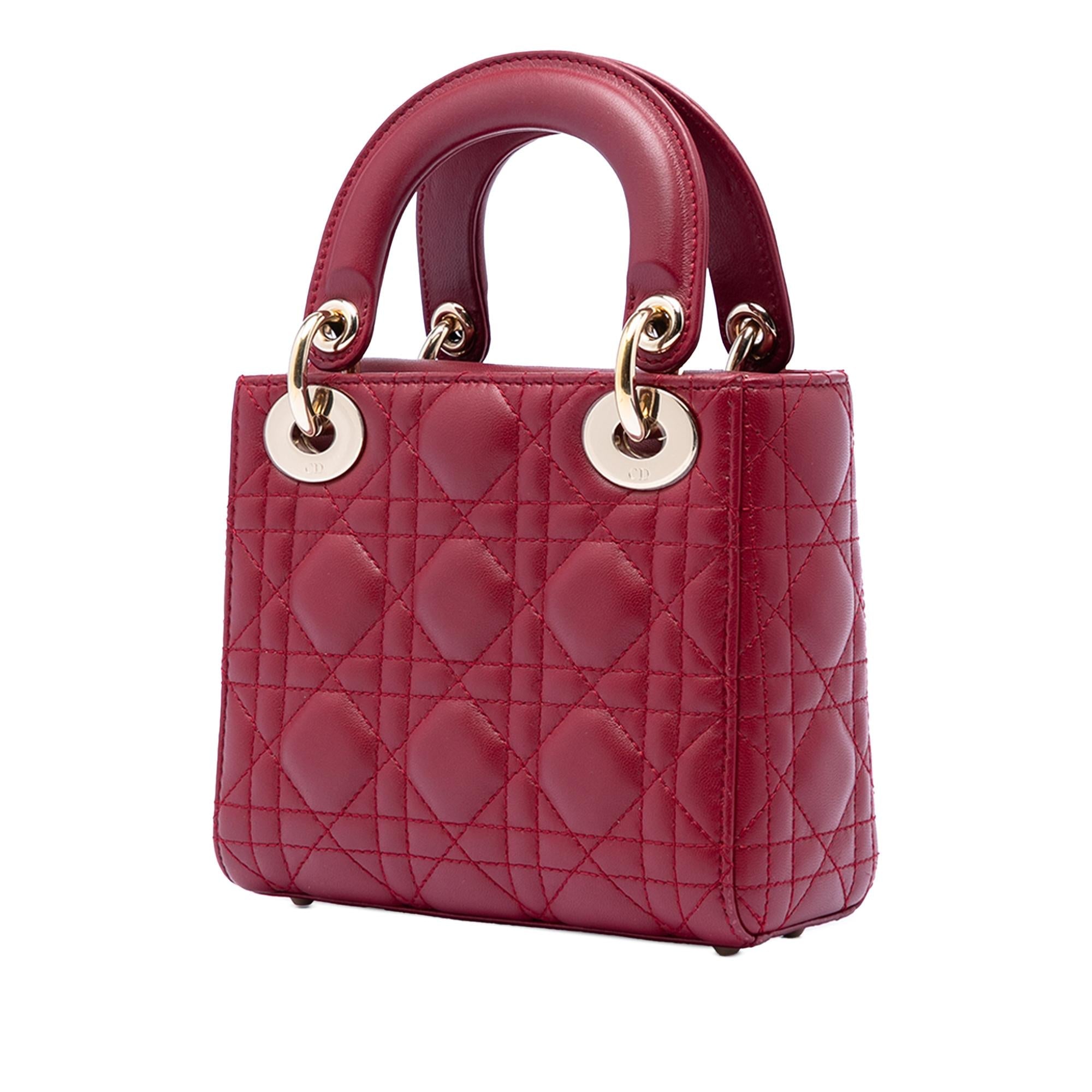 Dior Mini Lambskin Cannage Lady Dior