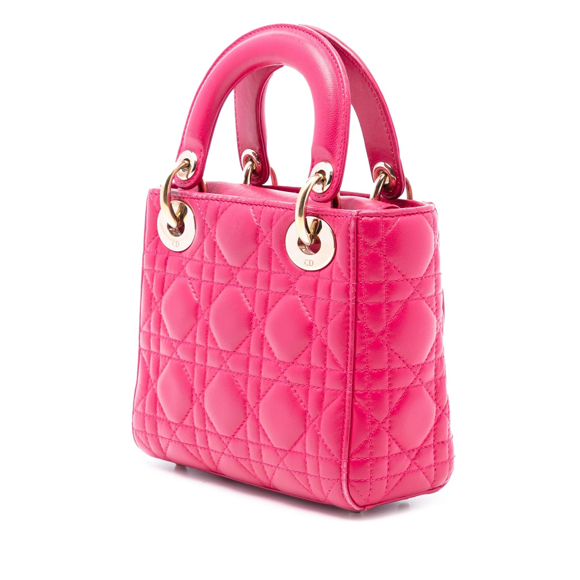 Dior Mini Lambskin Cannage Lady Dior