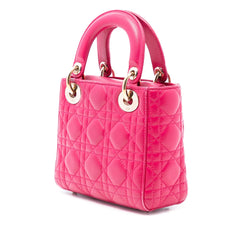Dior Mini Lambskin Cannage Lady Dior