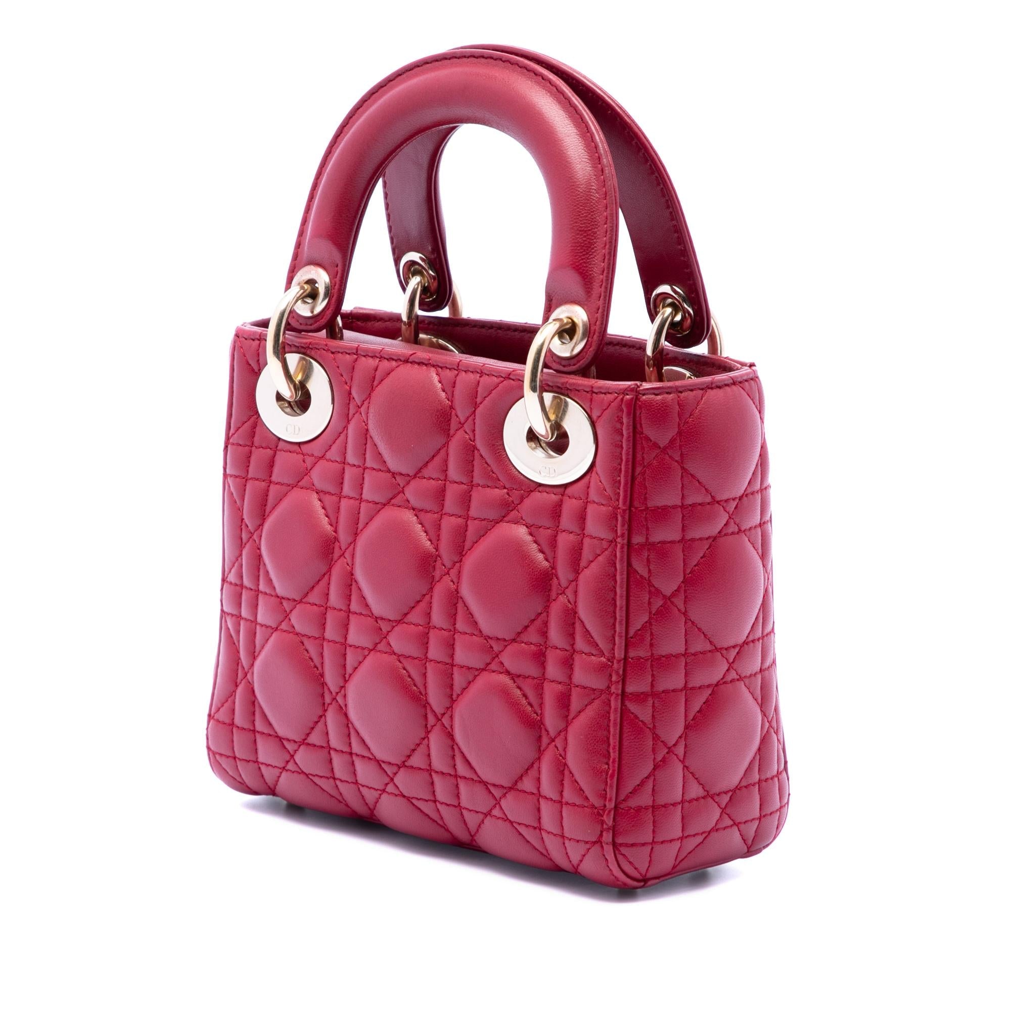 Dior Mini Lambskin Cannage Lady Dior
