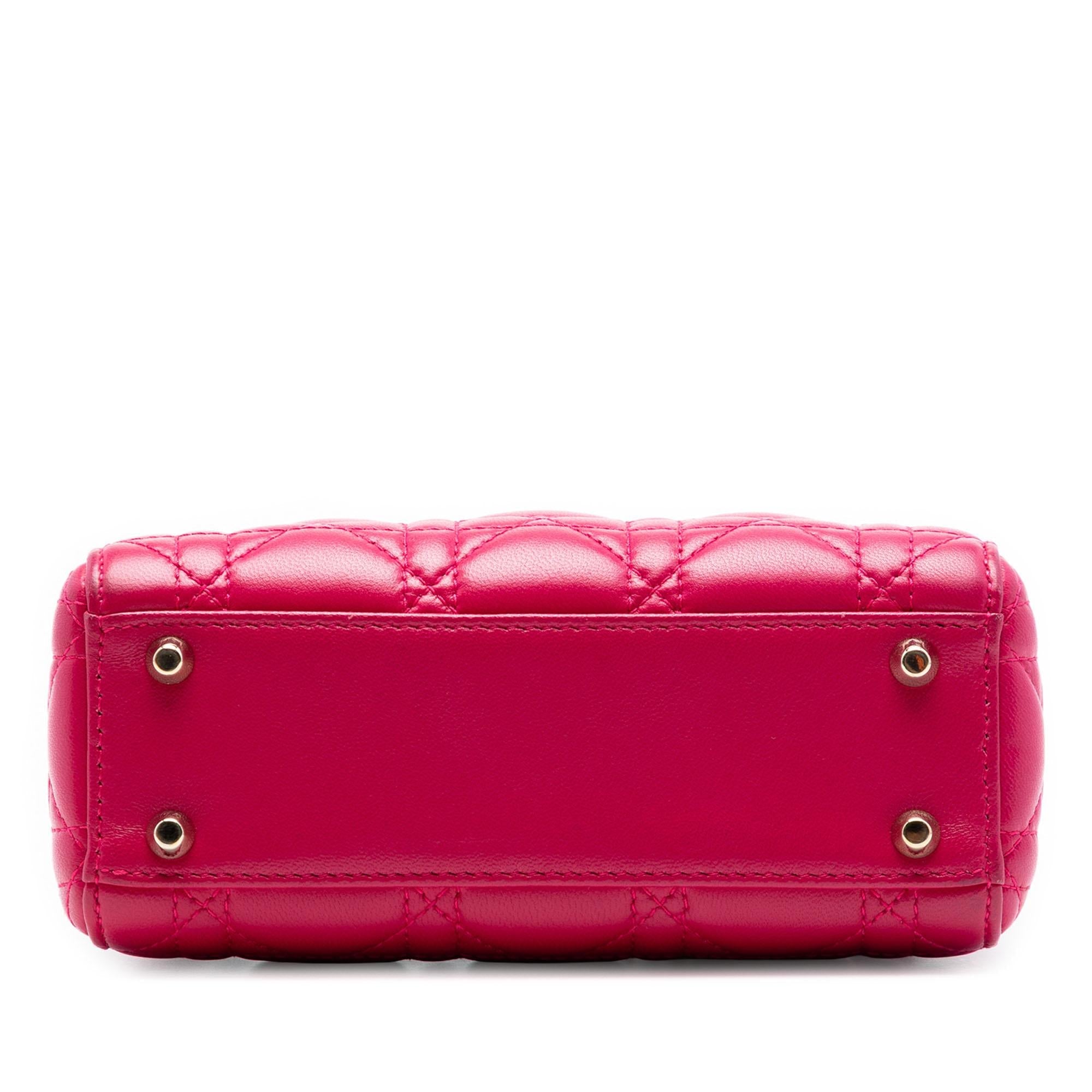 Dior Mini Lambskin Cannage Lady Dior