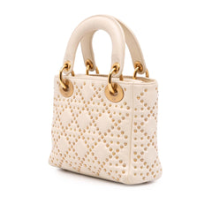 Dior Mini Lambskin Cannage Studded Supple Lady Dior