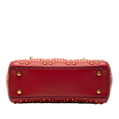 Dior Mini Lambskin Cannage Studded Supple Lady Dior