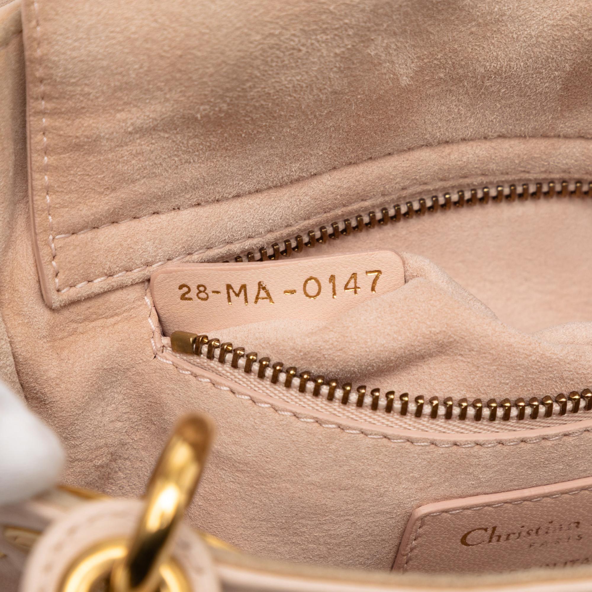 Dior Mini Lambskin Cannage Studded Supple Lady Dior
